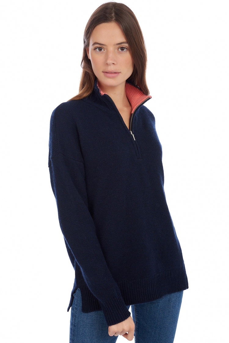Alizette in cashmere donna - blu marino scuro - Mahogany