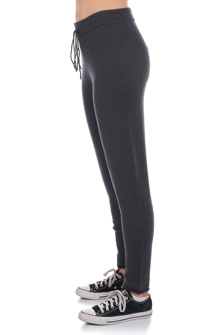 Pantalone in cashmere, 100% cashmere, donna, vestibilità aderente, normale / 2 e 4 fili, maglia normale, Mahogany