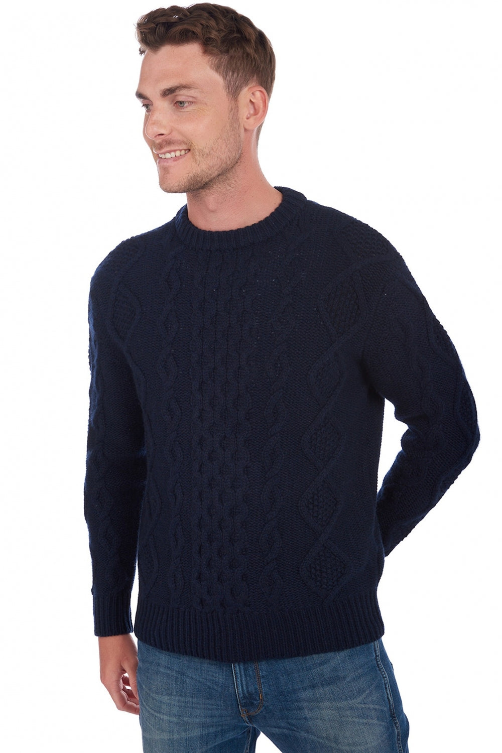 Acharnes in cashmere uomo - blu marino scuro - Mahogany