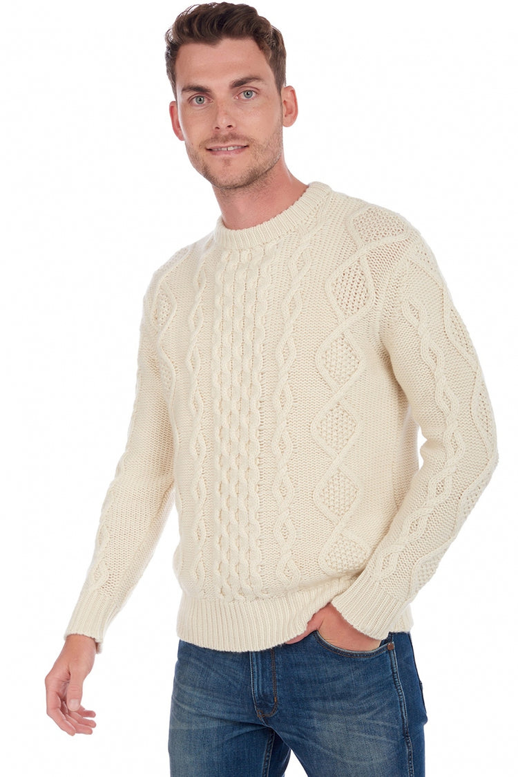 Acharnes in cashmere uomo - natural écru - Mahogany