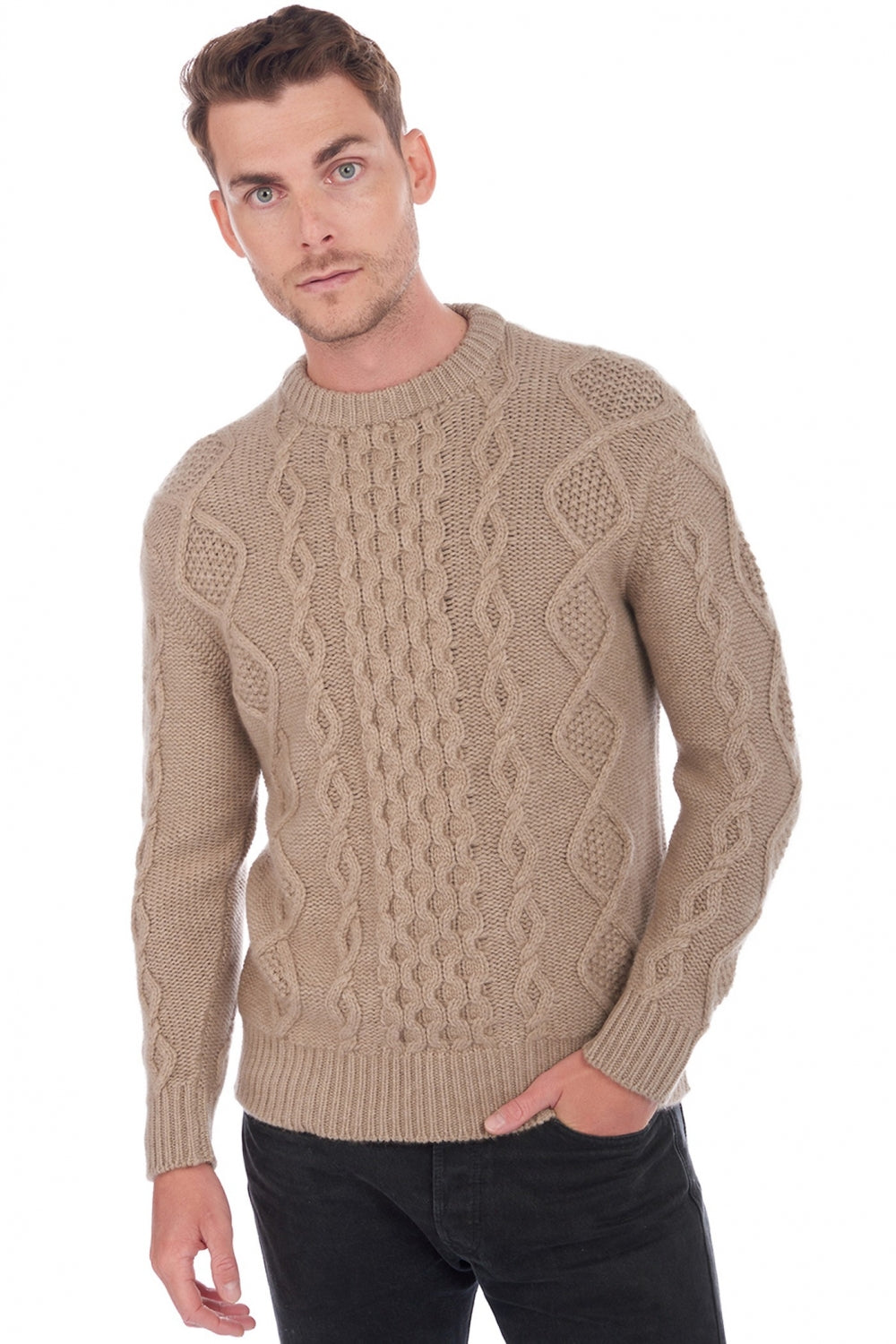 Acharnes in cashmere uomo - natural stone - Mahogany