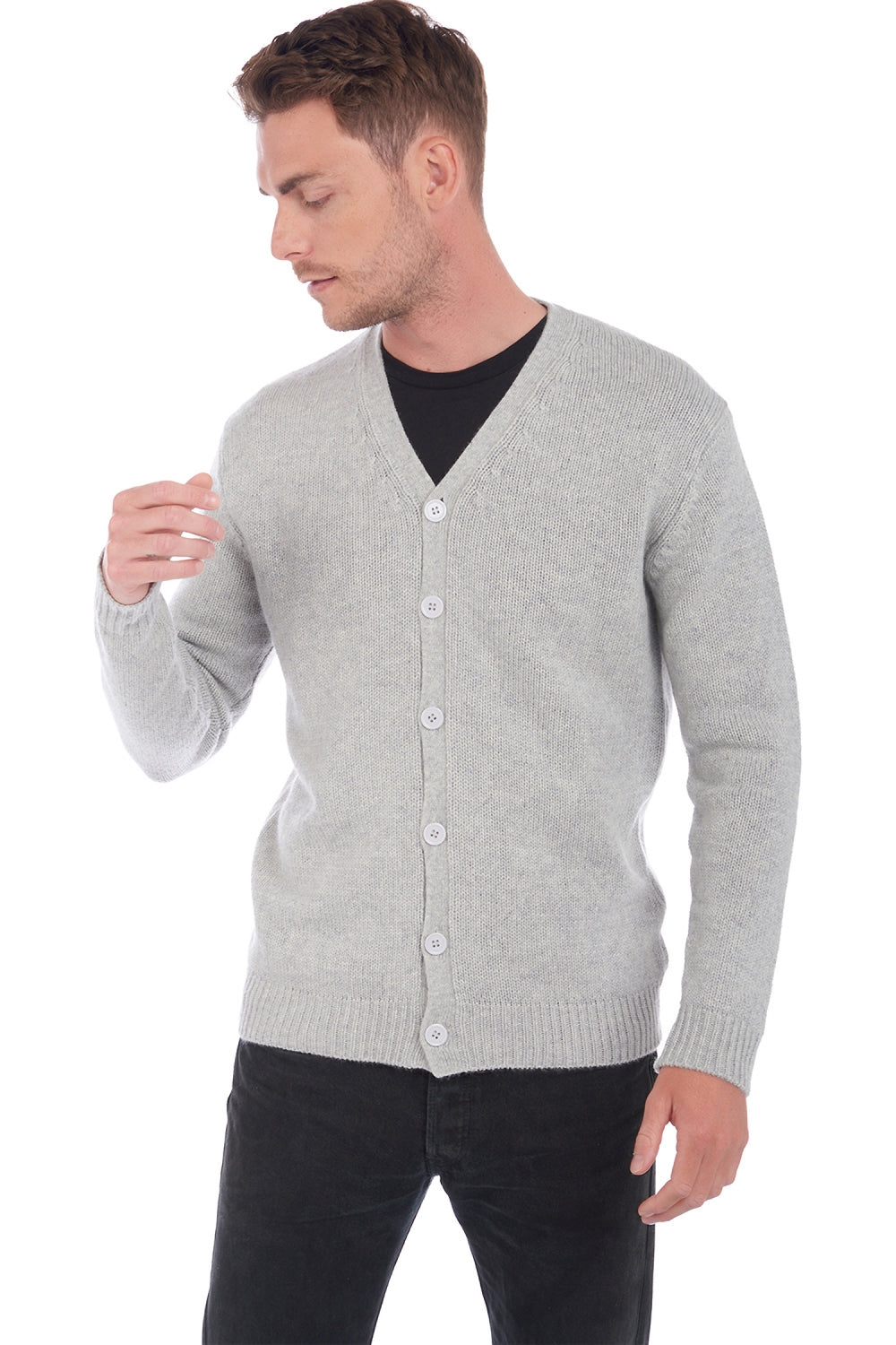 Aden in cashmere uomo - flanella chiné - Mahogany