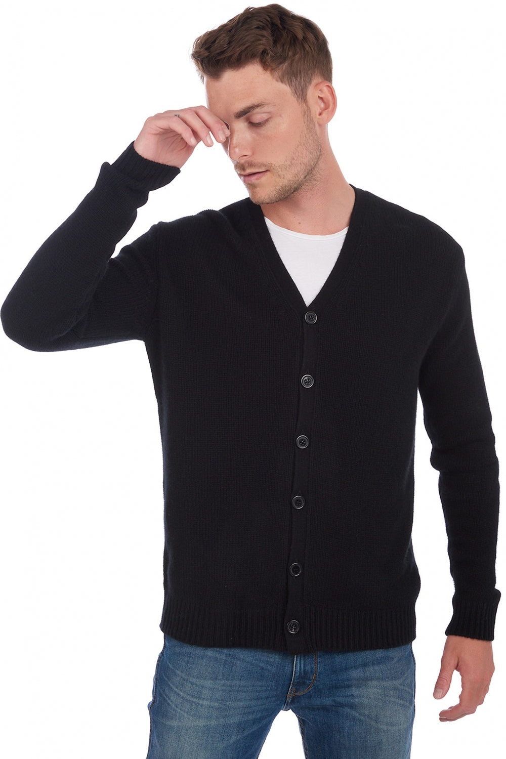 Aden in cashmere uomo - nero - Mahogany