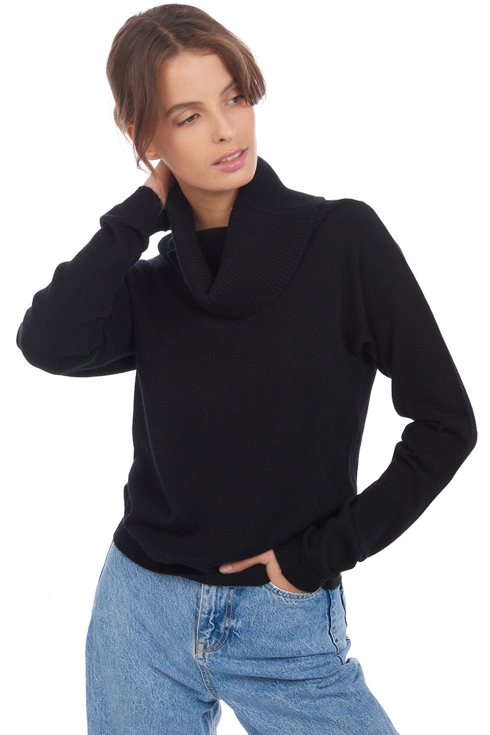 Anapolis in cashmere donna - nero - Mahogany