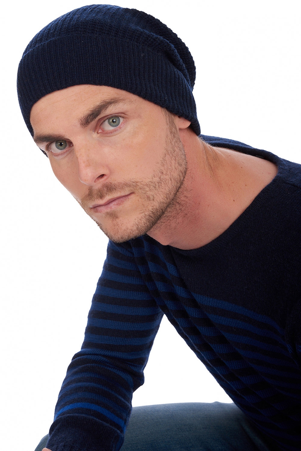 Anshan in cashmere misto - blu marino scuro - Mahogany