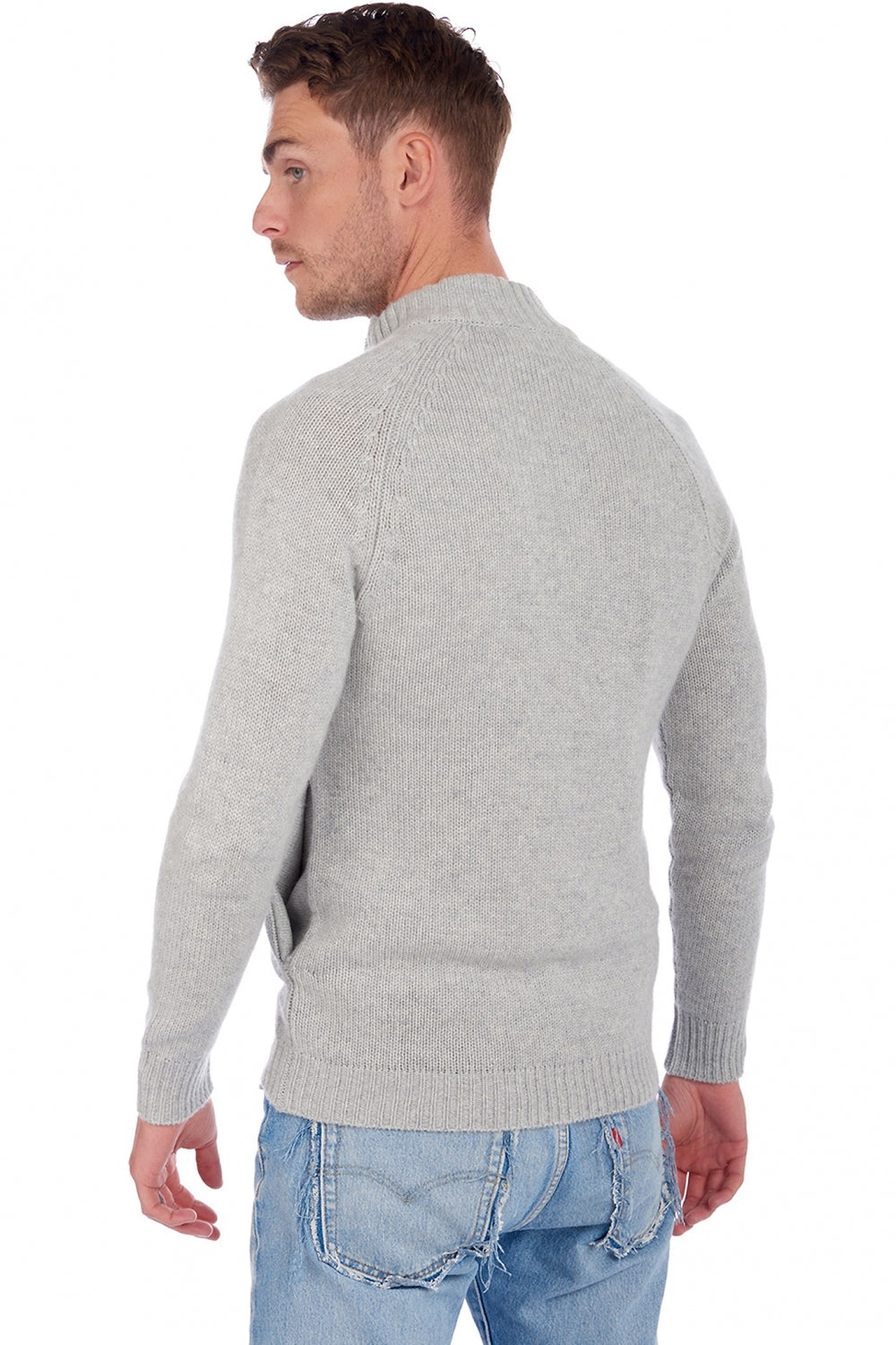 Argos en cachemire homme - Vue 1 - flanelle chiné - Mahogany