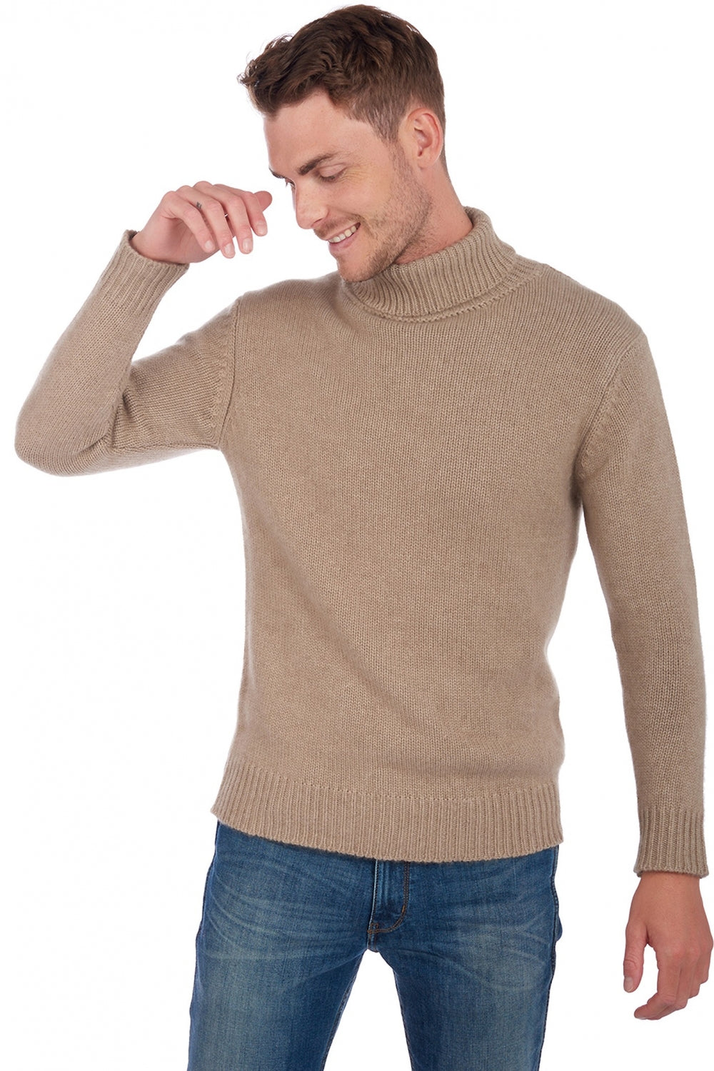 Artemi in cashmere uomo - natural stone - Mahogany