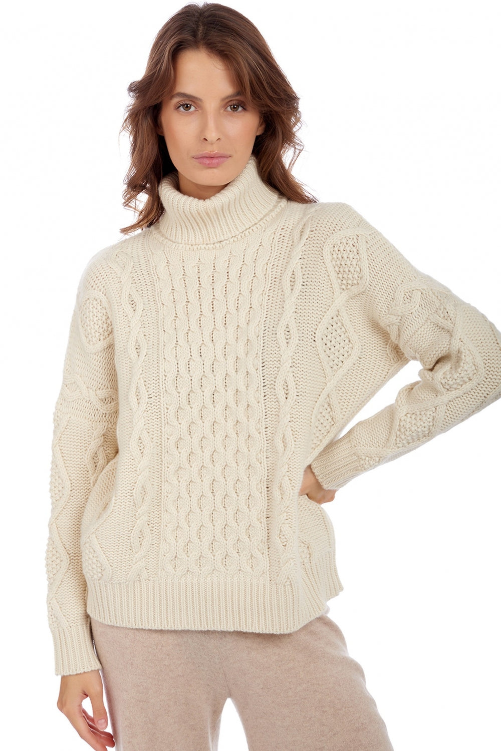 Albury in cashmere donna - natural écru - Mahogany