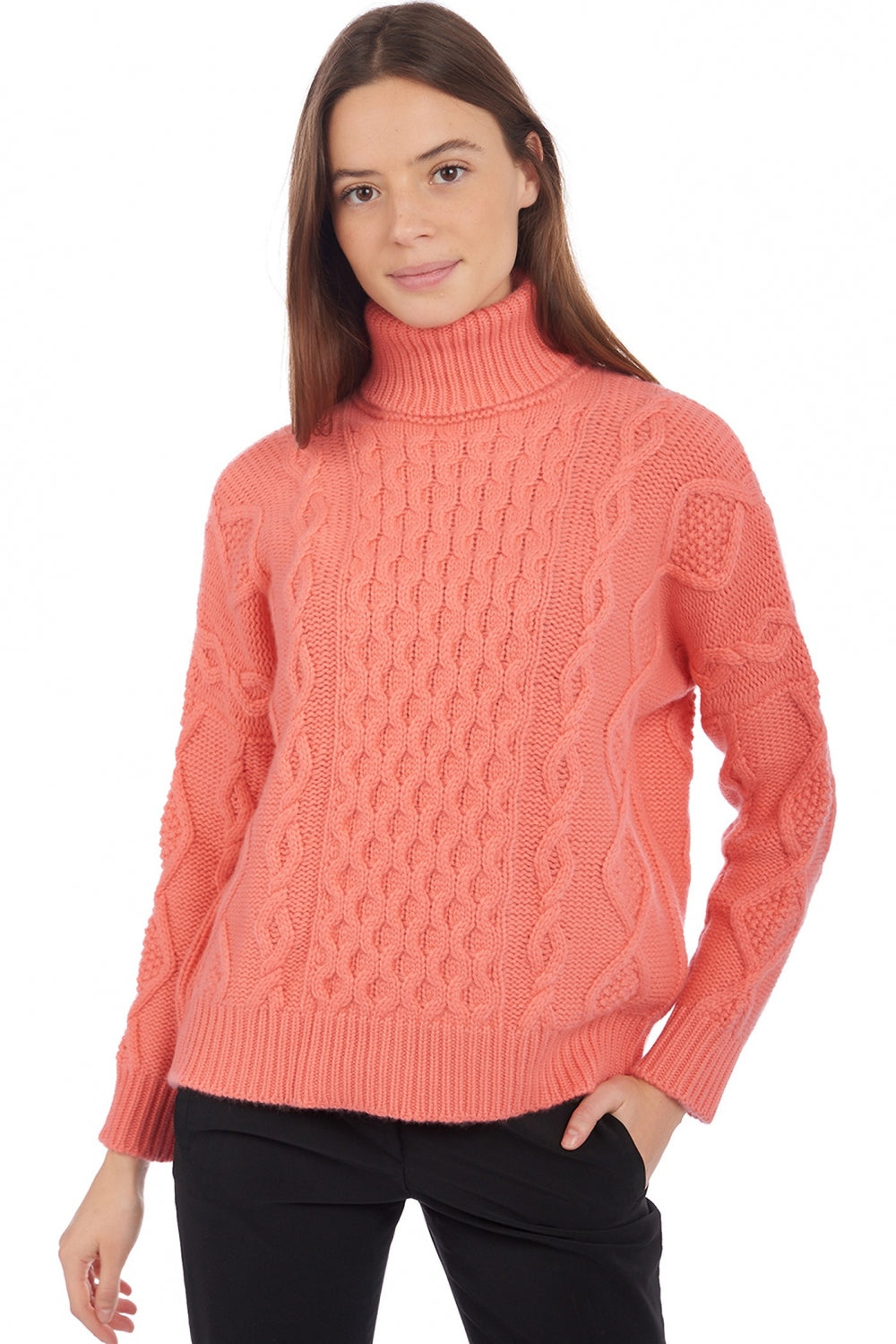 Albury in cashmere donna - peach - Mahogany