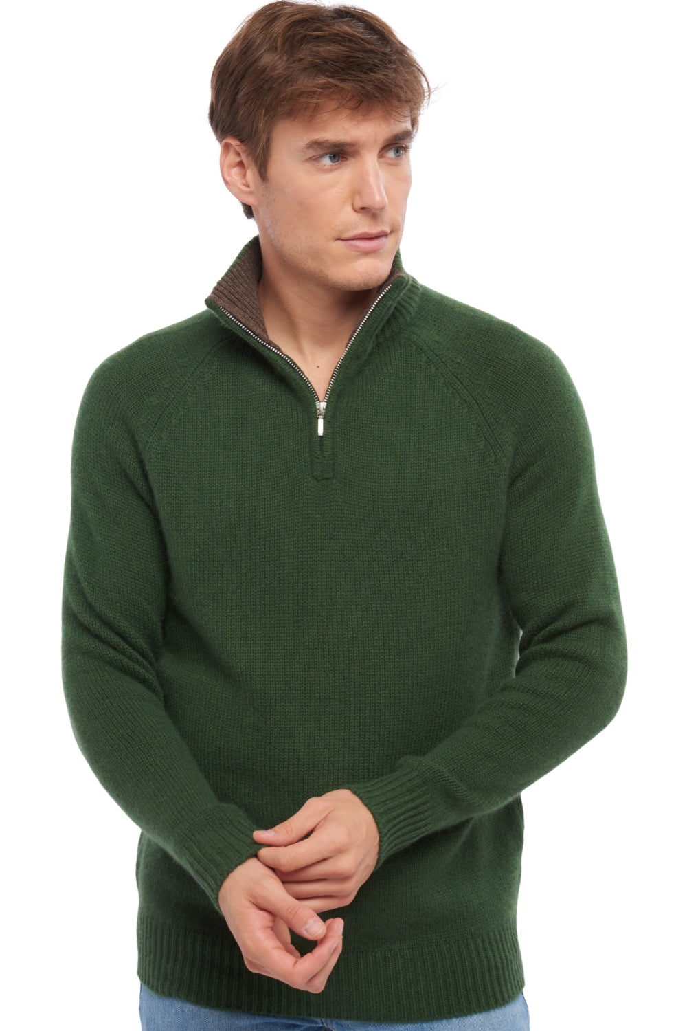 Angers in cashmere uomo - cedar / marrone chiné - Mahogany