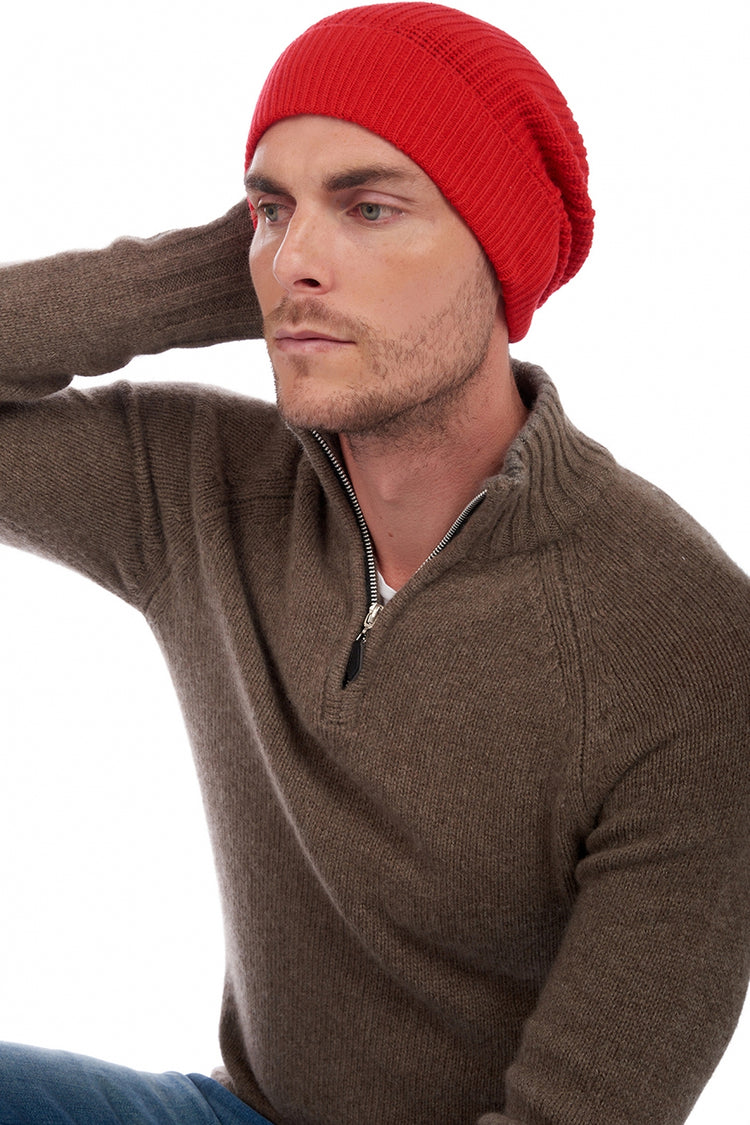 Anshan in cashmere misto - rosso - Mahogany