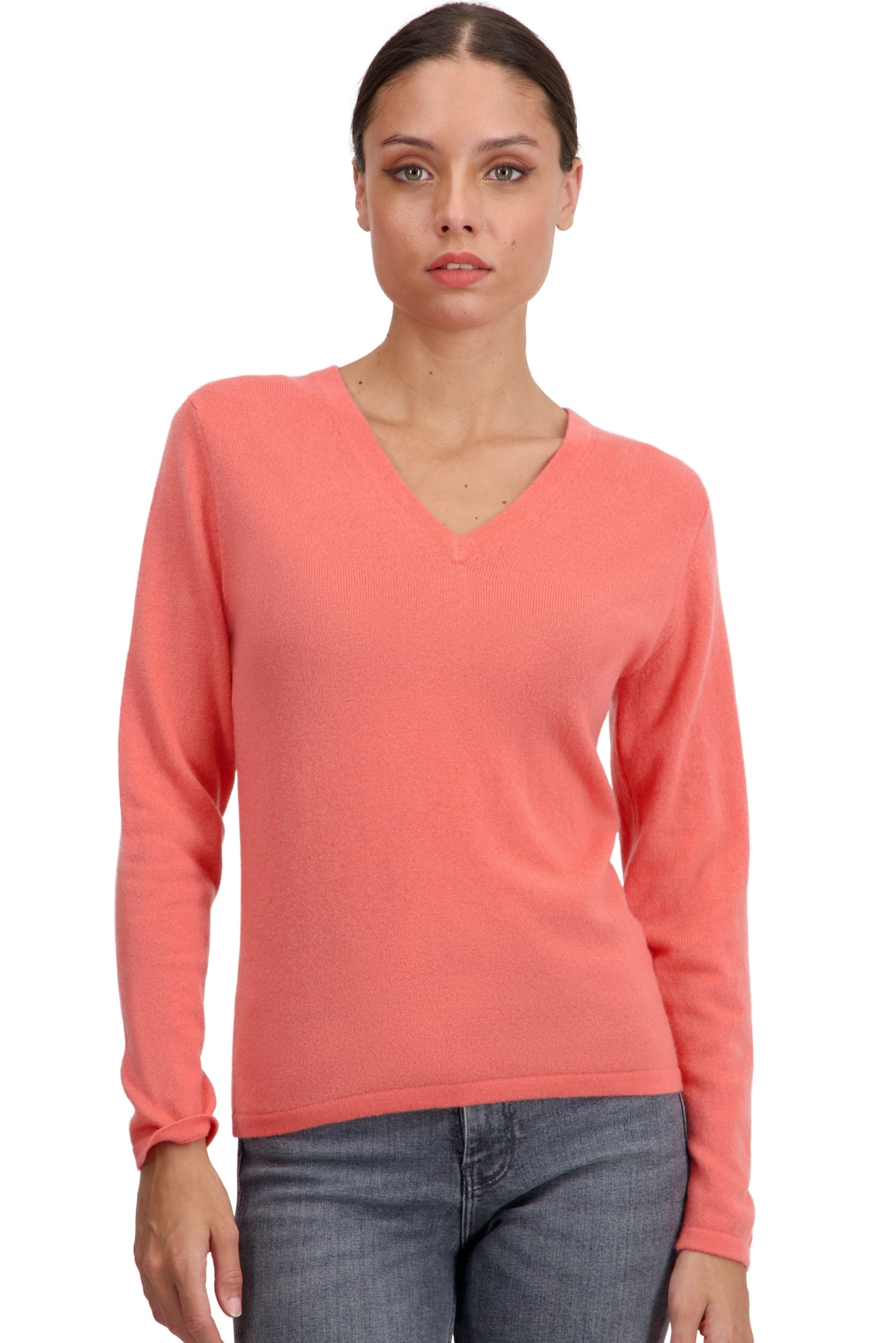 Emma in cashmere donna - peach - Mahogany