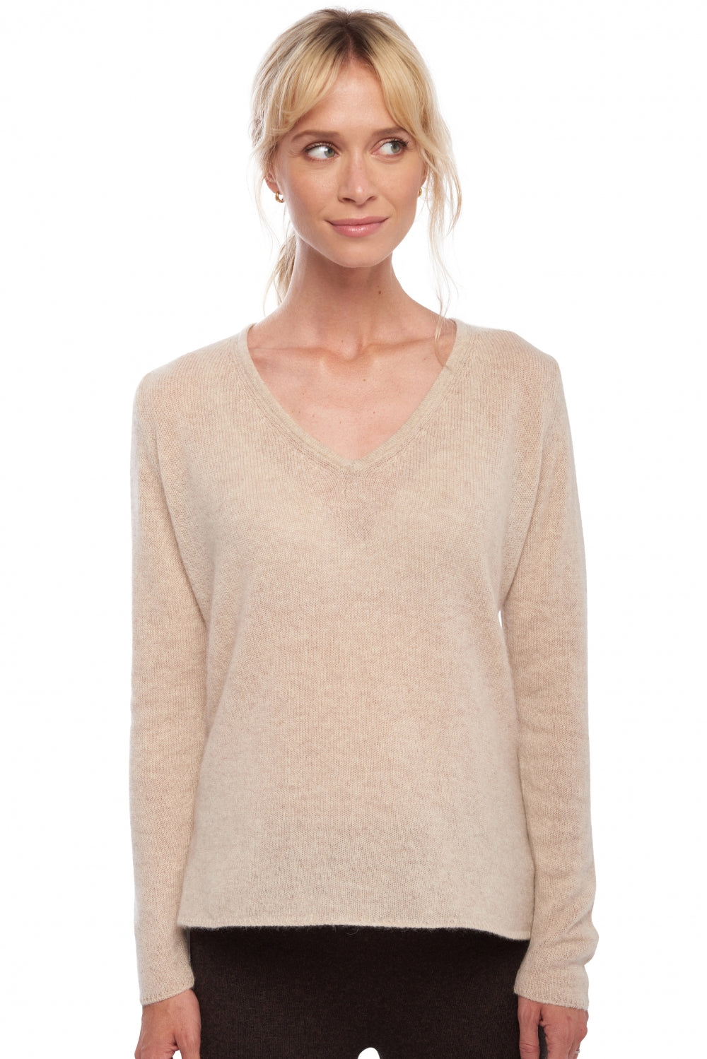 Flavie in cashmere donna - natural beige - Mahogany