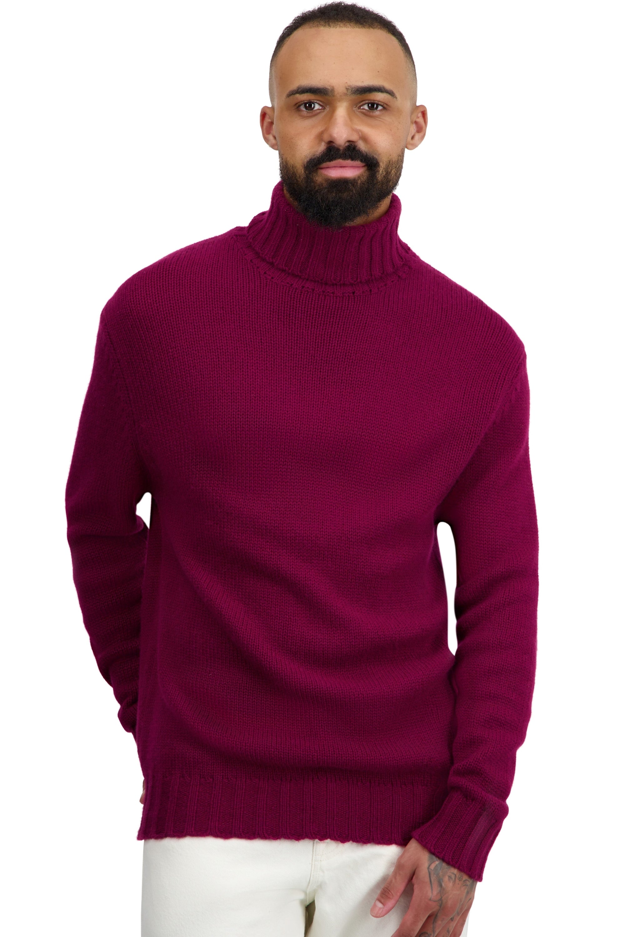 Achille in cashmere uomo - bordeaux - Mahogany