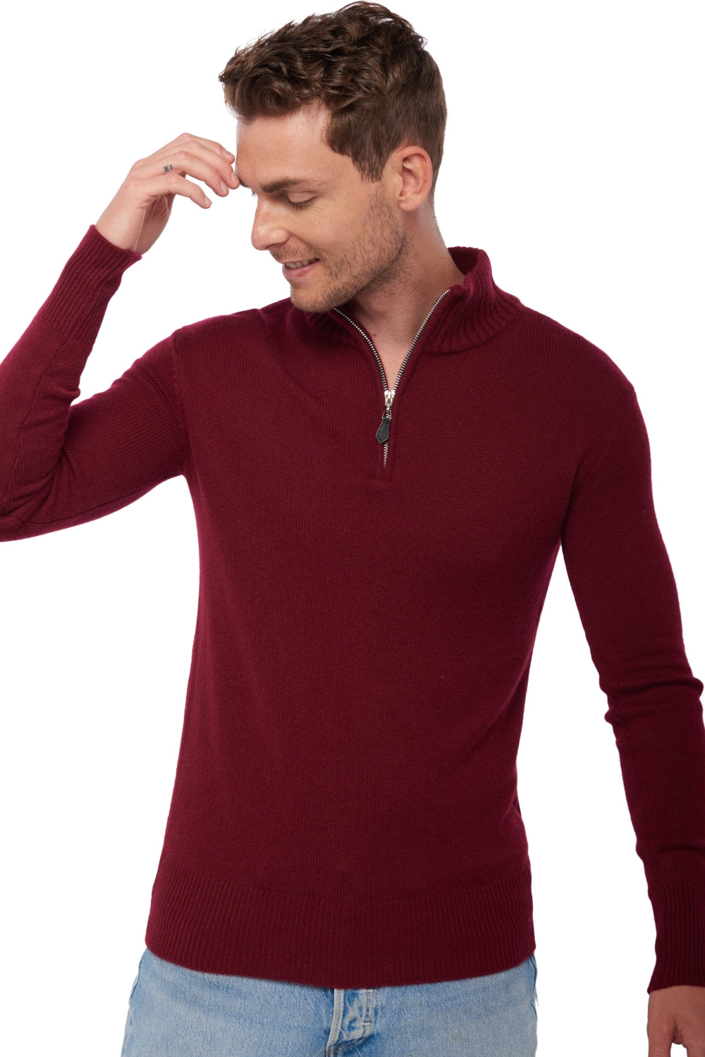 Donovan in cashmere da uomo - bordeaux - Mahogany