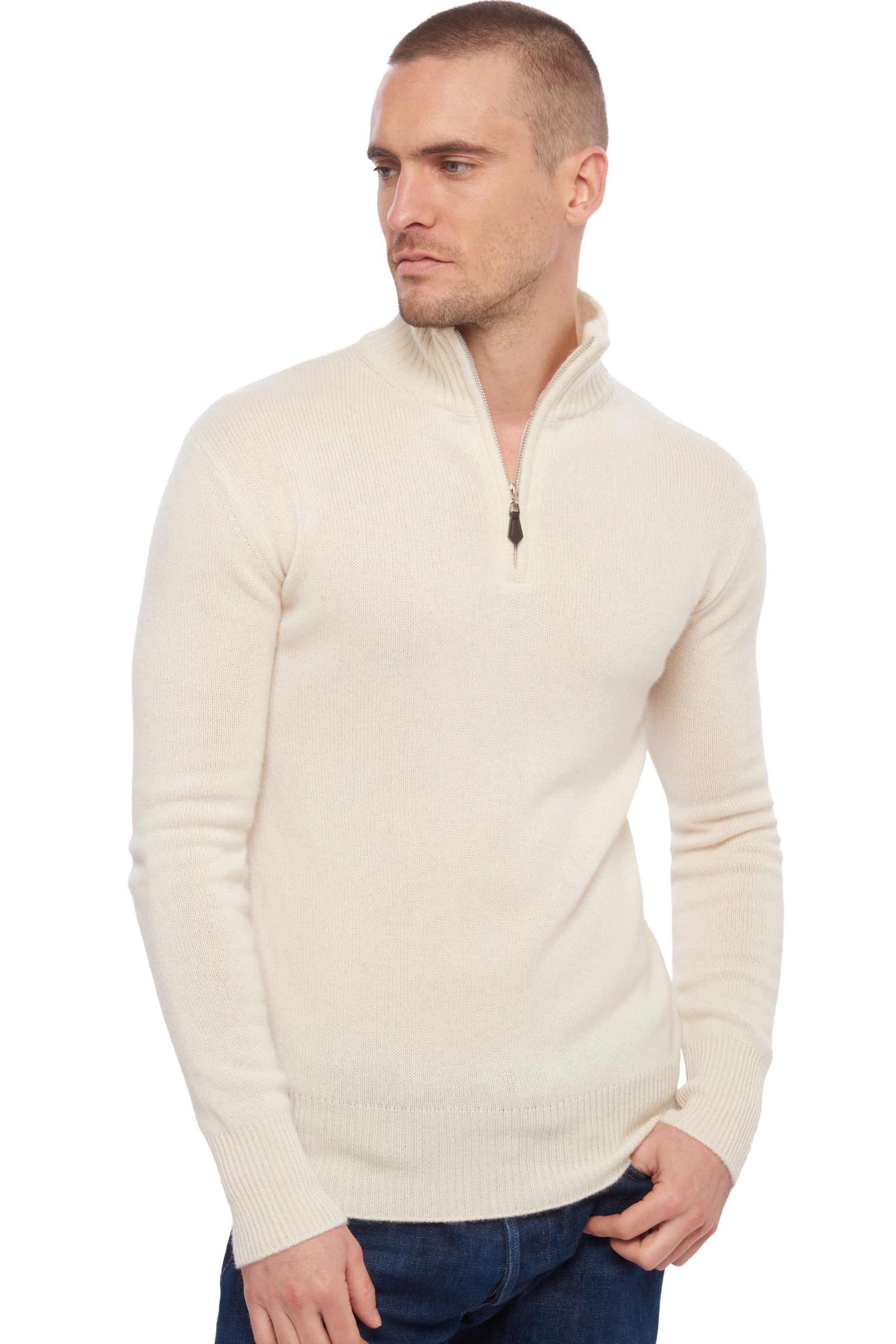 Donovan in cashmere uomo - natural écru - Mahogany
