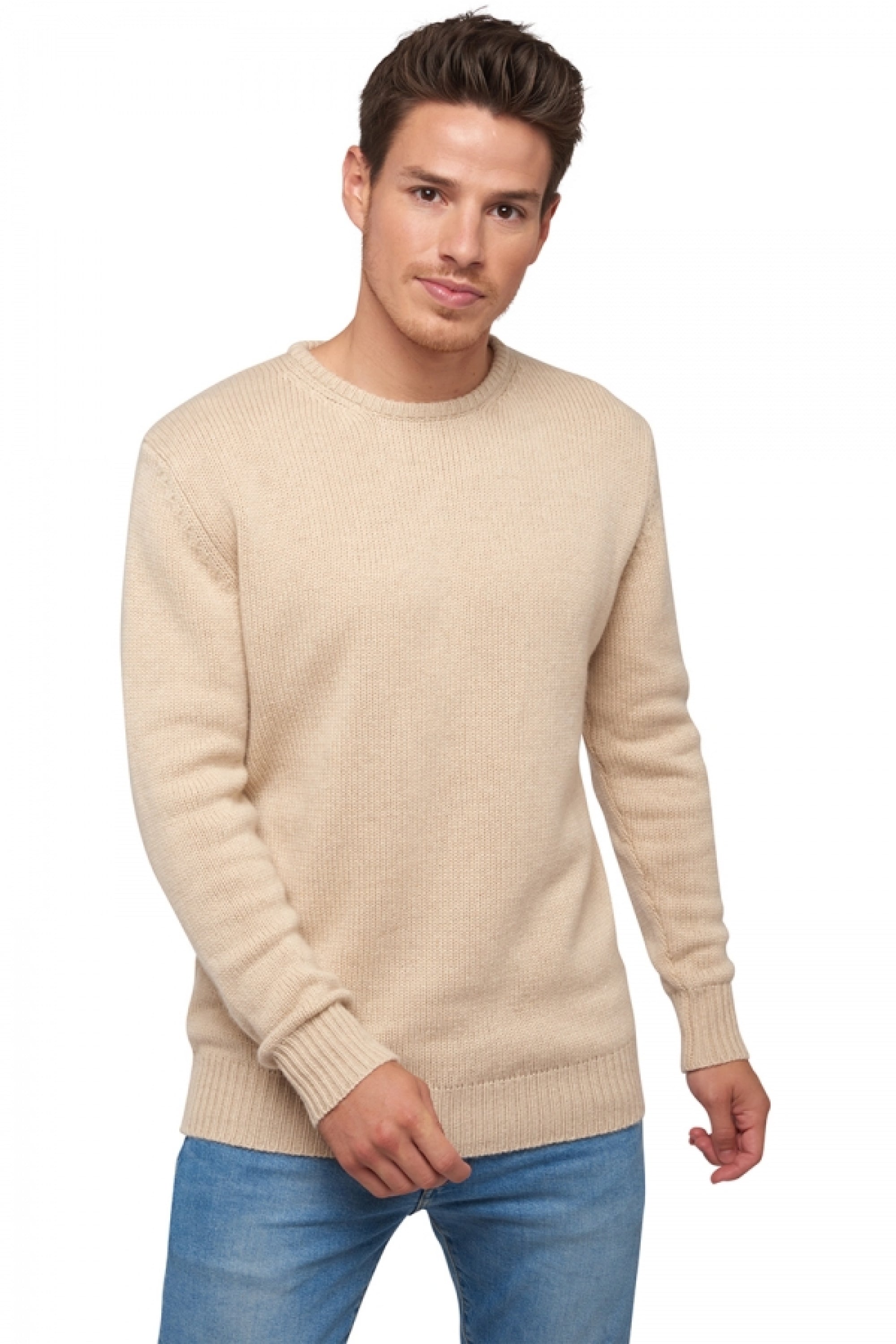 Bilal in cashmere uomo - natural beige - Mahogany