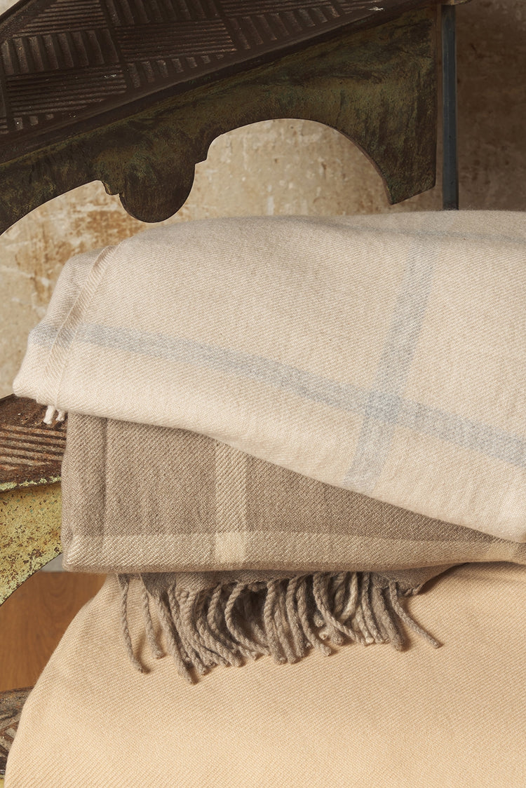 Plaid in cashmere, 100% Cashmere, misto, quadri, normale / 2 e 4 fili, tessuto spesso, Mahogany