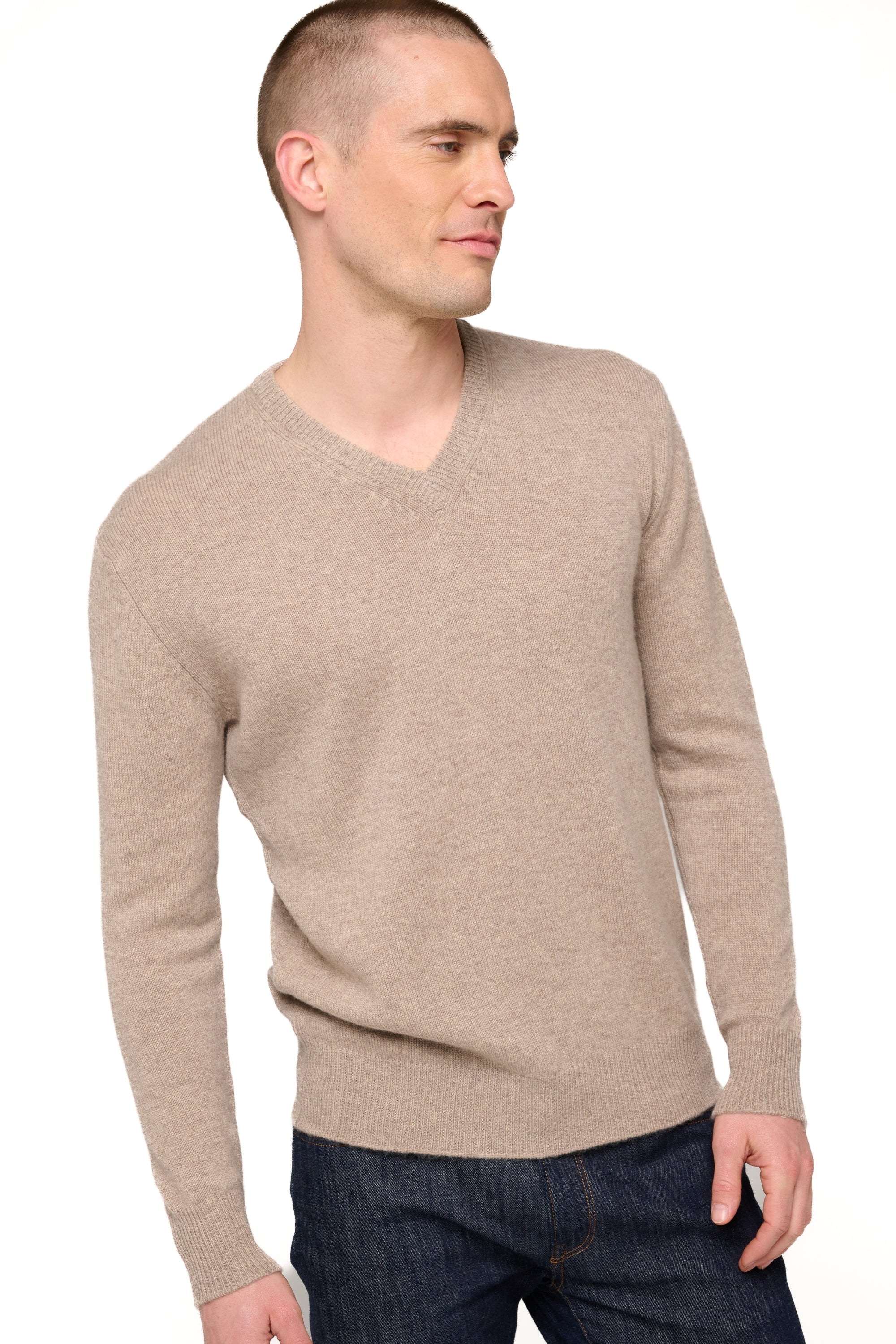 Hippolyte 4F in cashmere uomo - toast - Mahogany