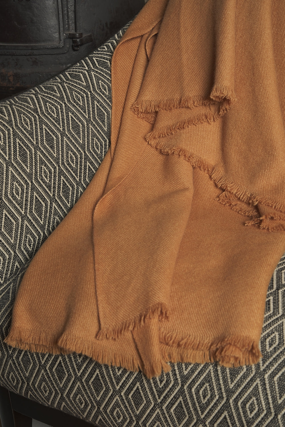 Toodoo Plain M in cashmere misto - cammello deserto - Mahogany