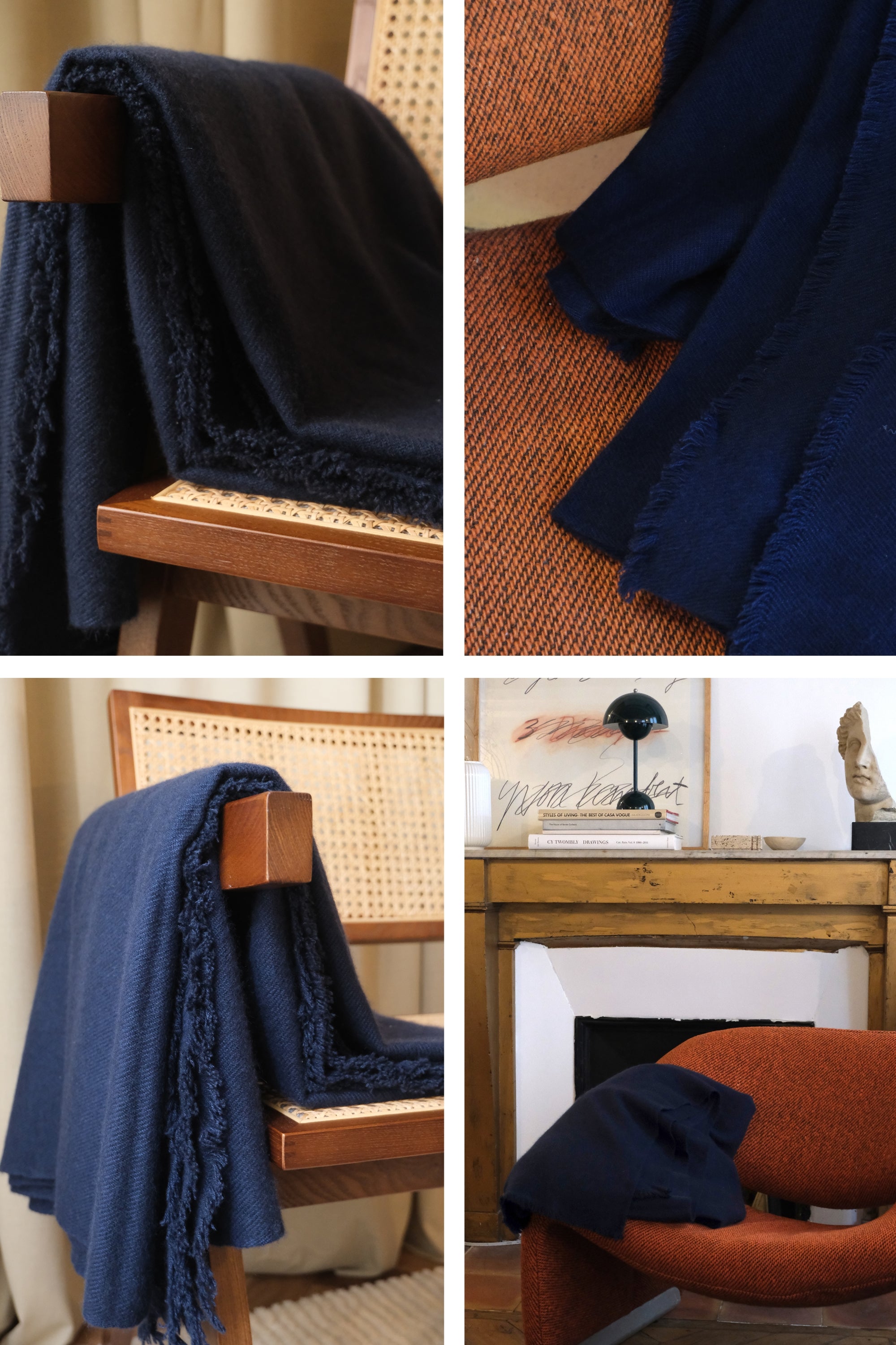 Toodoo Plain M in cashmere misto - blu marino - Mahogany