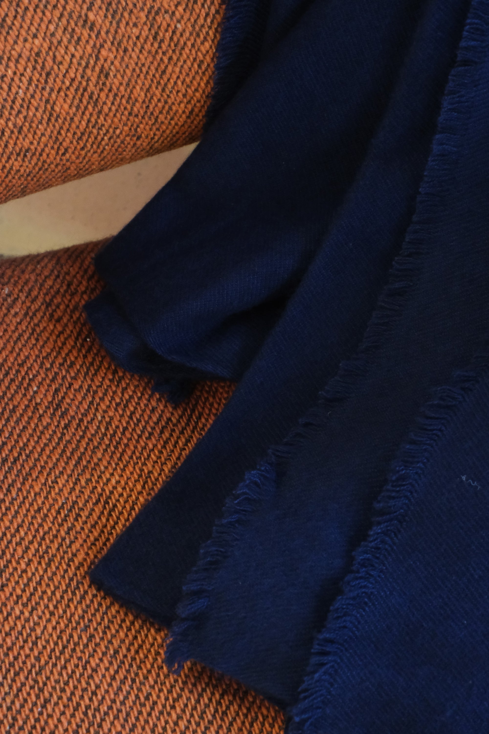 Toodoo Plain XL in cashmere misto - blu marino - Mahogany