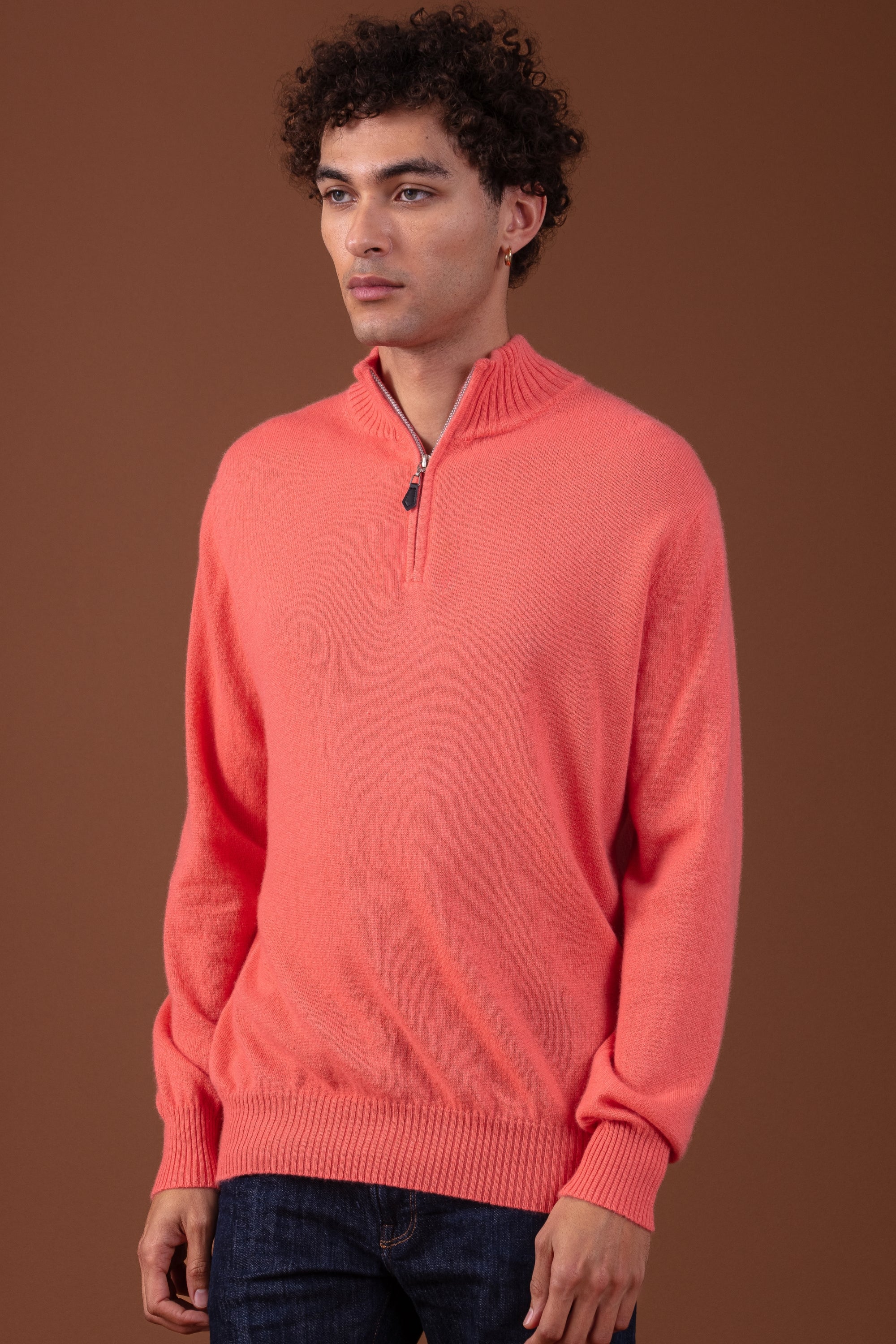 Chazam in cashmere uomo - peach - Mahogany