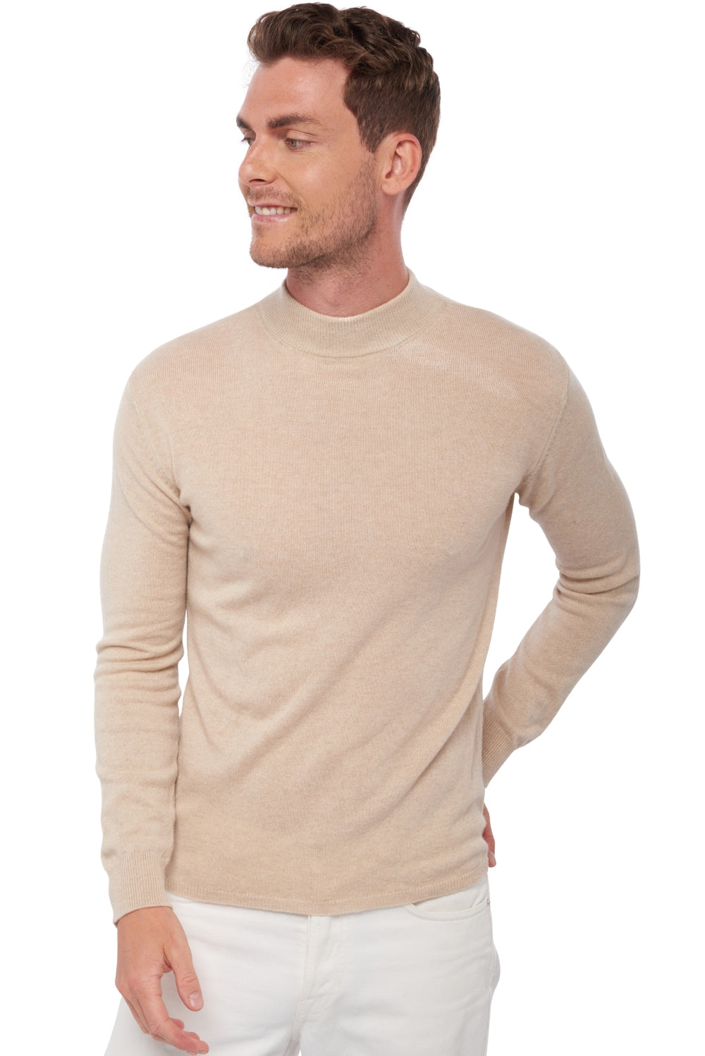 Frederic in cashmere uomo - natural beige - Mahogany