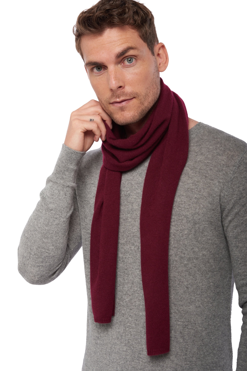 Ozone in cashmere misto - burgundy - Mahogany