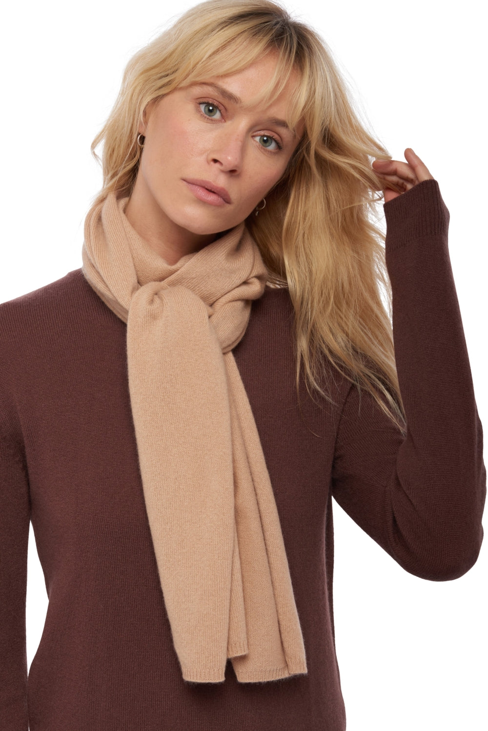 Ozone in cashmere misto - granola - Mahogany