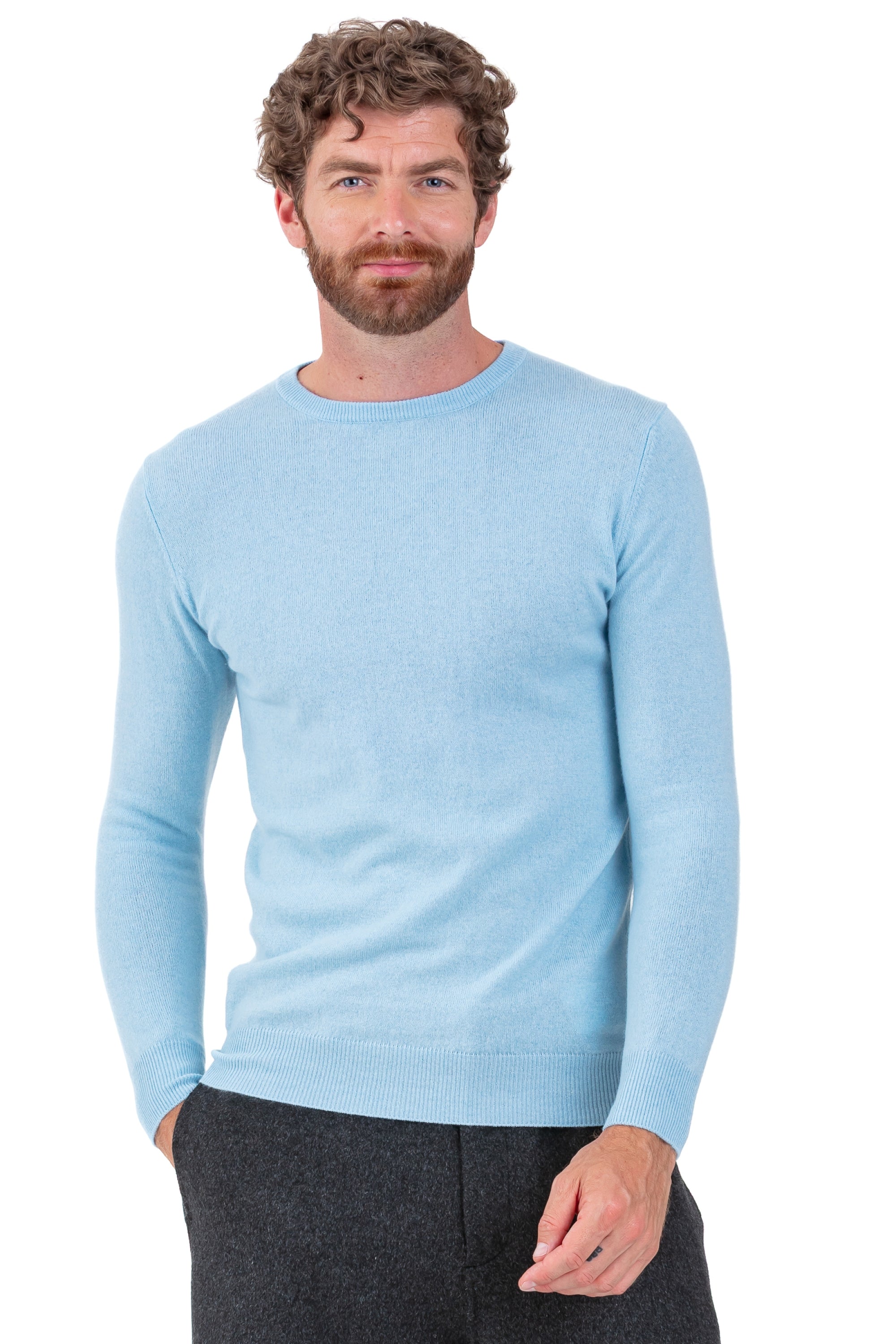 Tao in cashmere uomo - powder blue - Mahogany