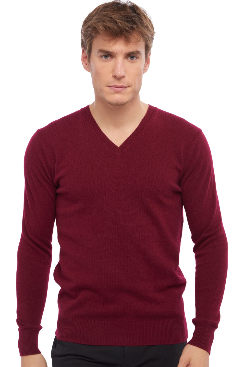 Tor in cashmere uomo - burgundy - Mahogany