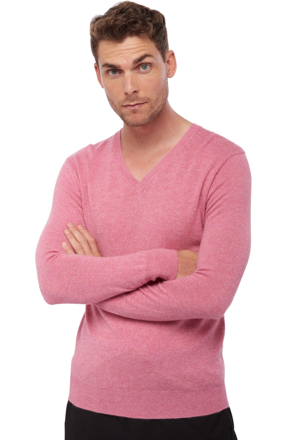 Tor in cashmere uomo - carnation pink - Mahogany