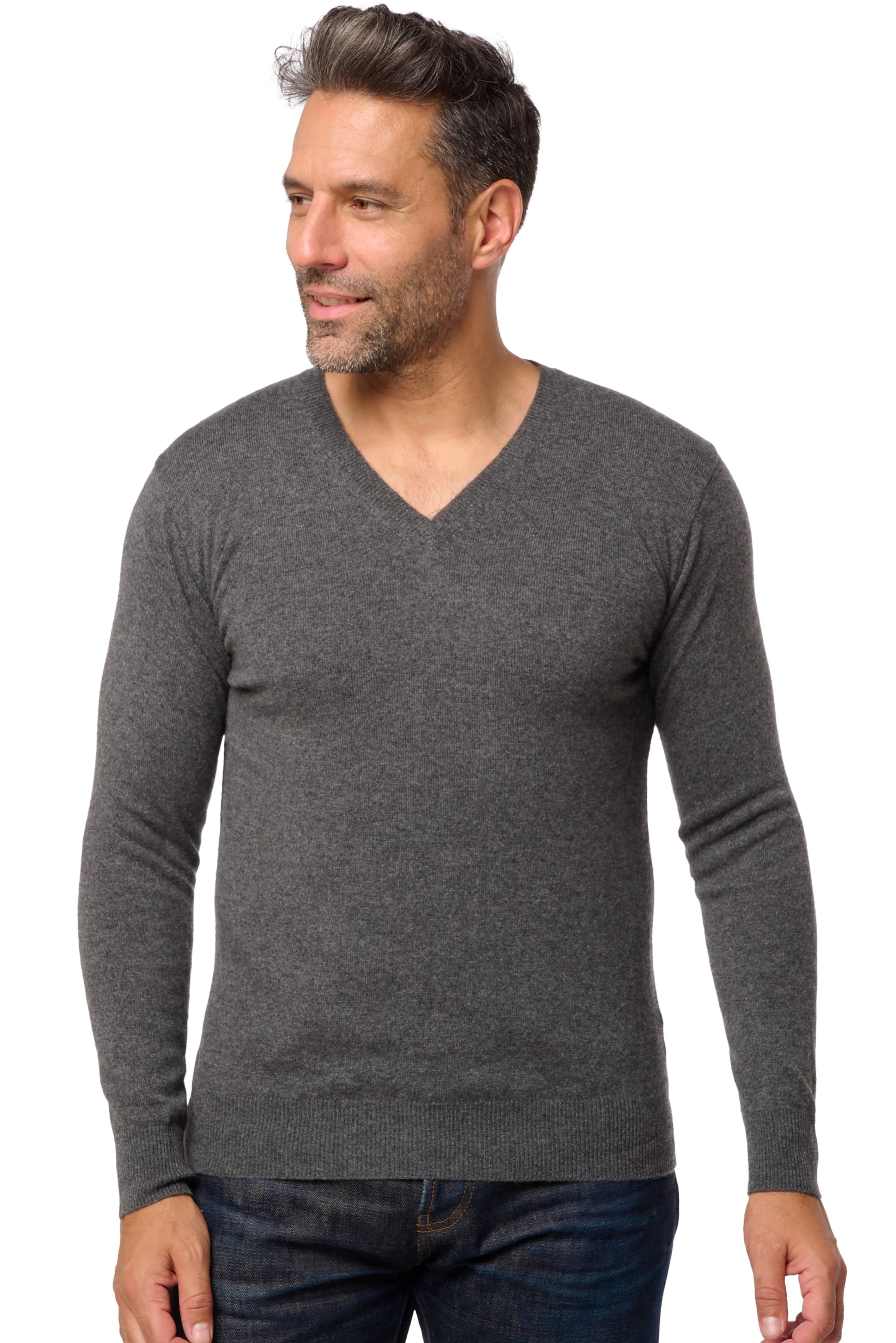 Tor in cashmere uomo - dark grey - Mahogany