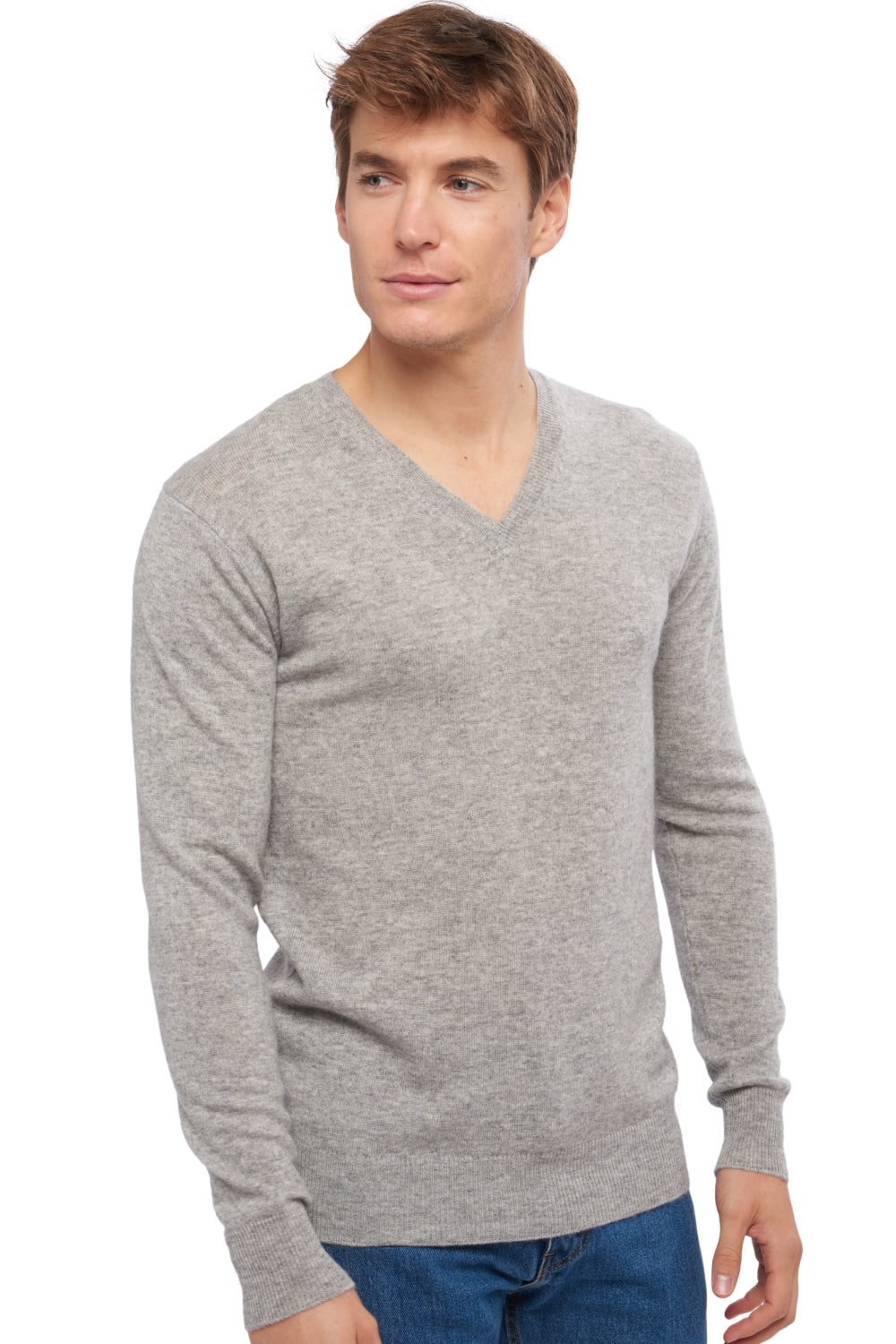 Tor in cashmere uomo - fog grey - Mahogany