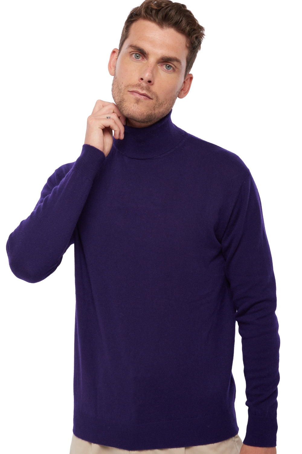 Edgar in cashmere uomo - deep purple - Mahogany