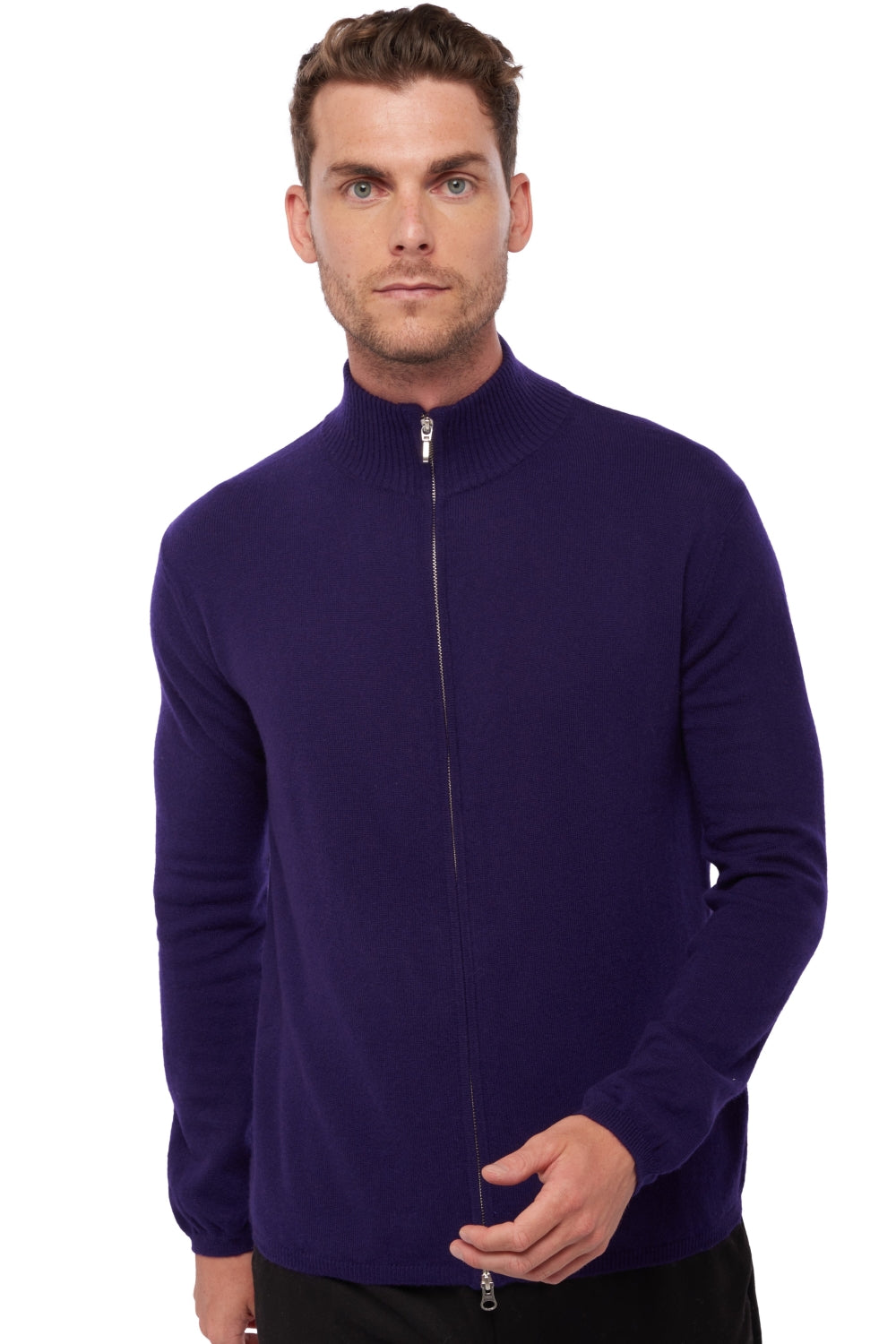 Elton in cashmere uomo - deep purple - Mahogany