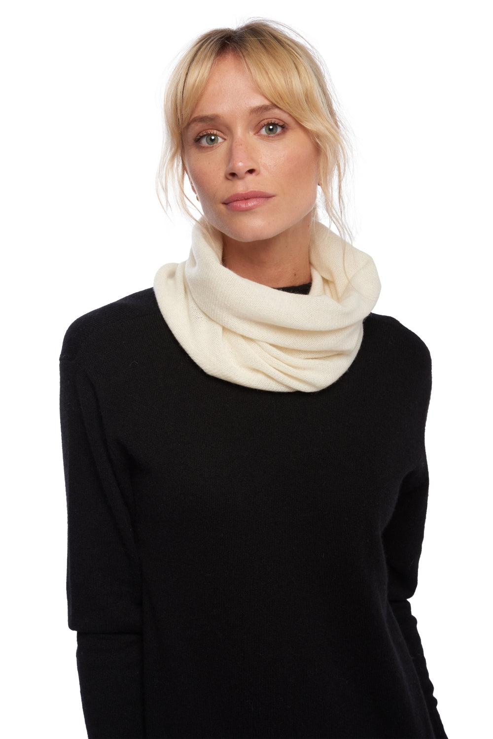 Fraise in cashmere donna - natural écru - Mahogany