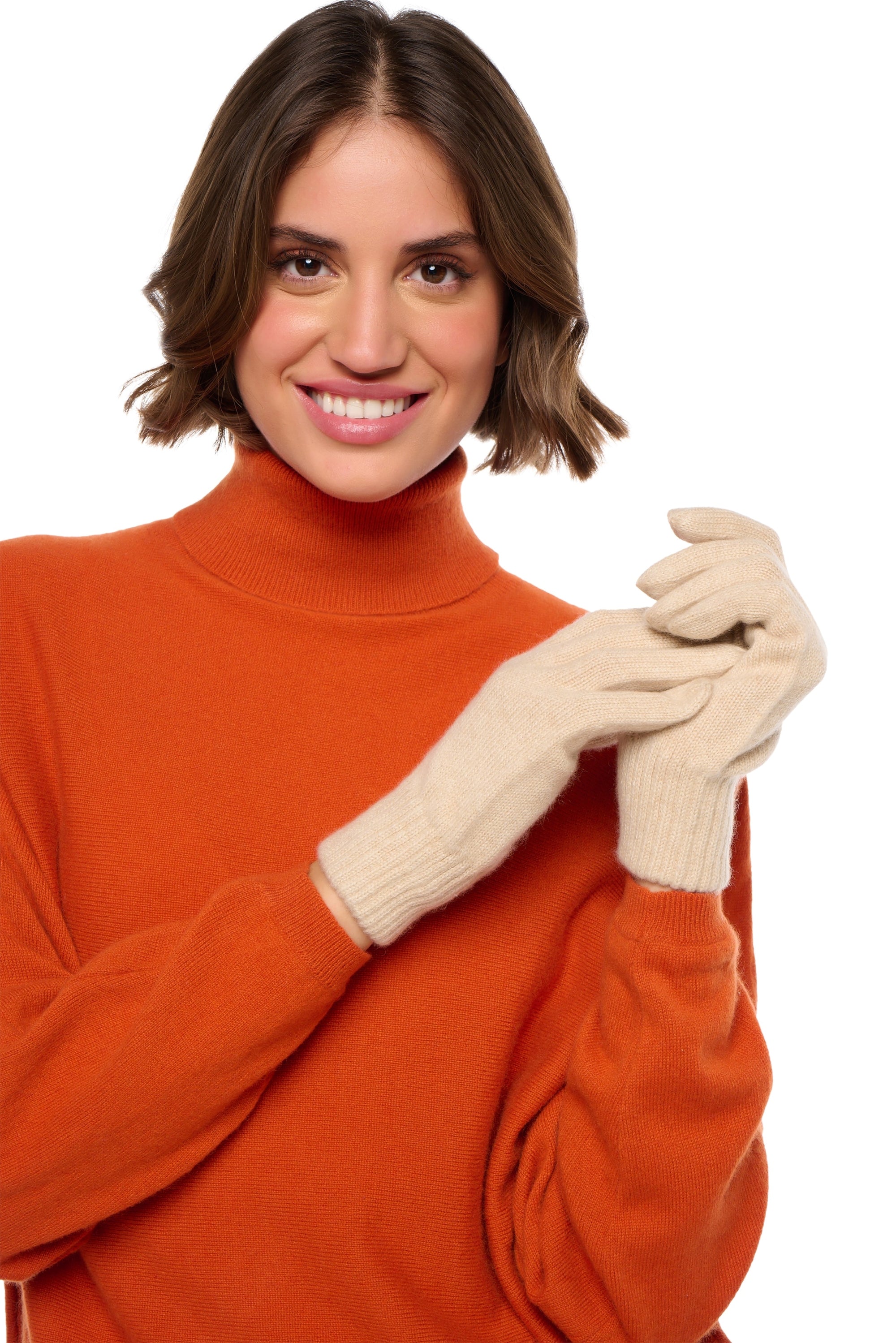 Manine in cashmere donna - natural beige - Mahogany