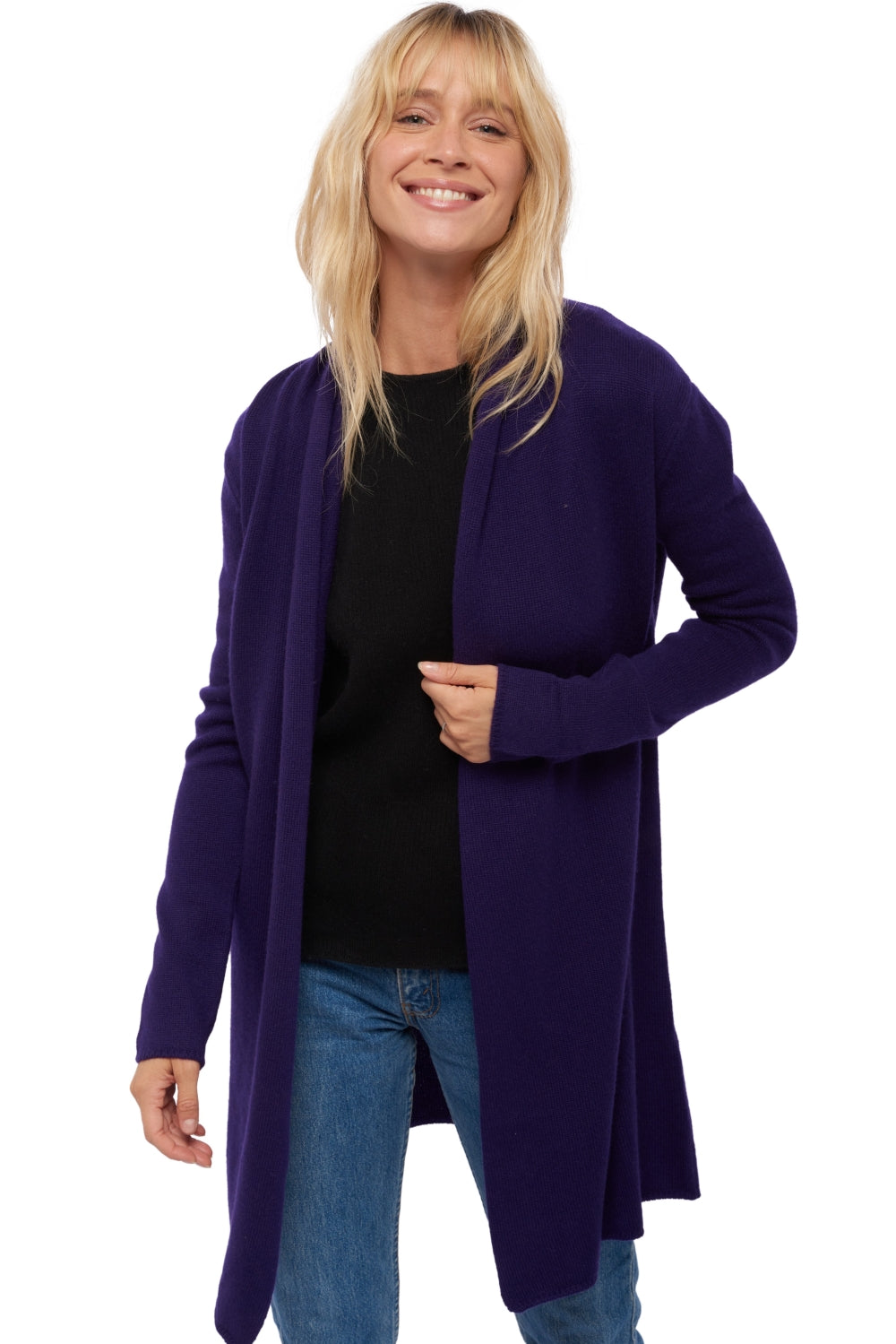 Perla in cashmere donna - deep purple - Mahogany