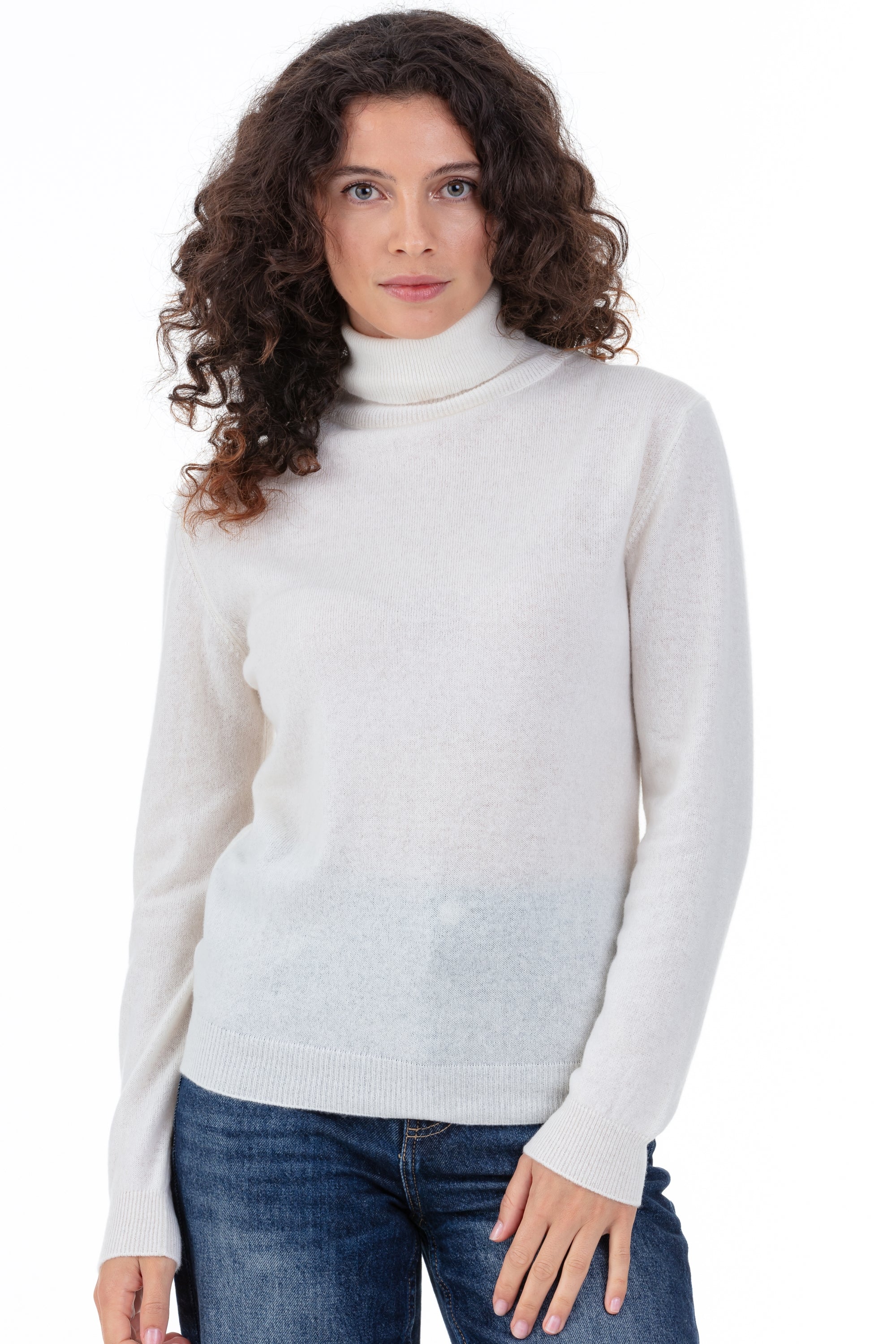 Tale in cashmere donna - natural écru - Mahogany