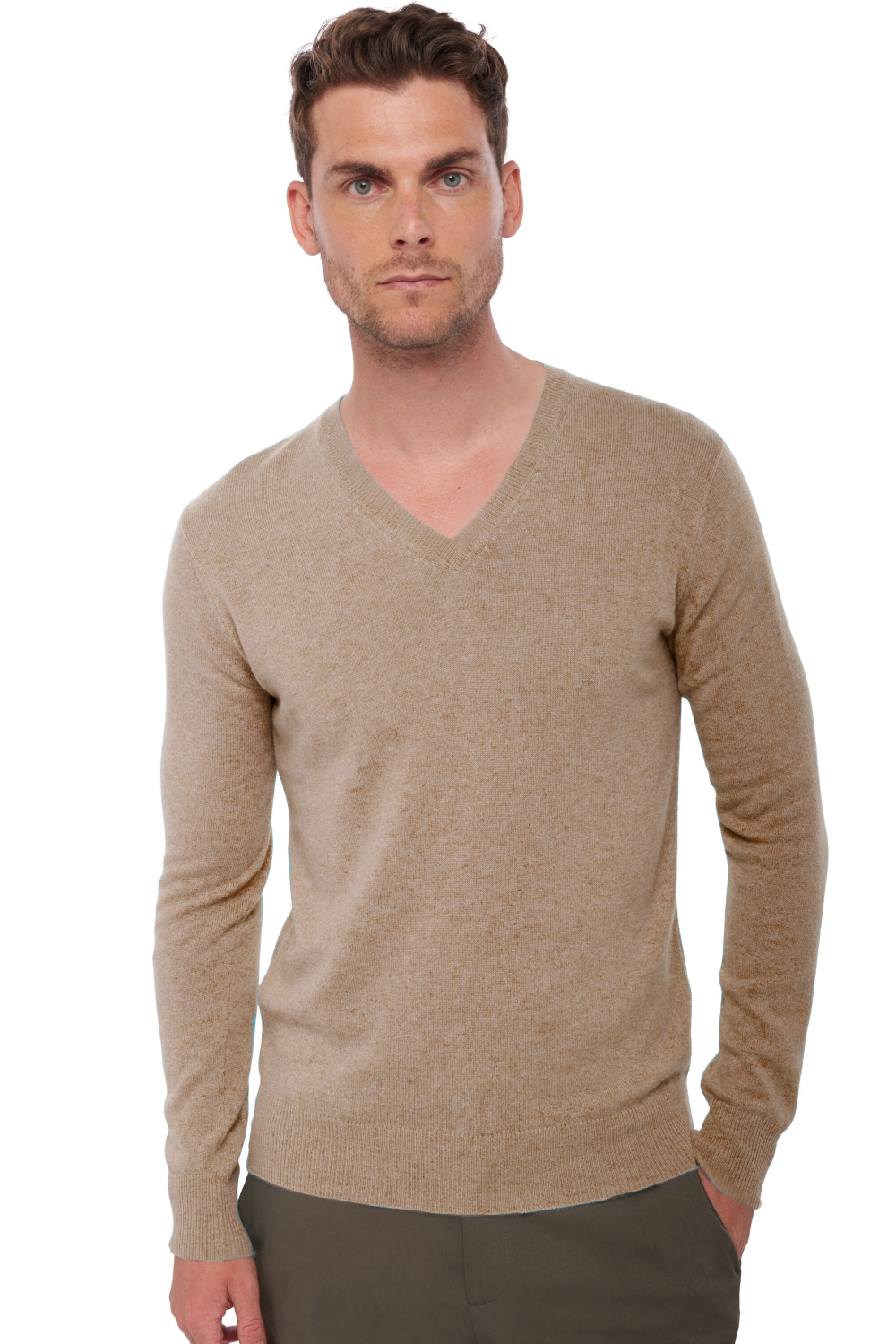 Tor in cashmere uomo - natural stone - Mahogany