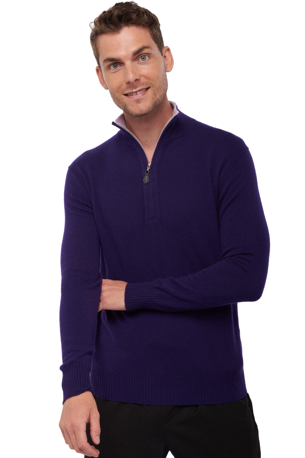 Henri in cashmere uomo - deep purple / lilla - Mahogany