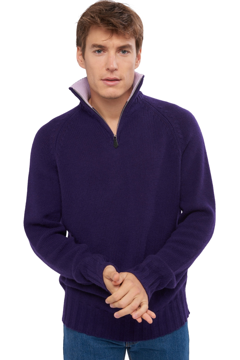 Olivier in cashmere uomo - deep purple / lilla - Mahogany