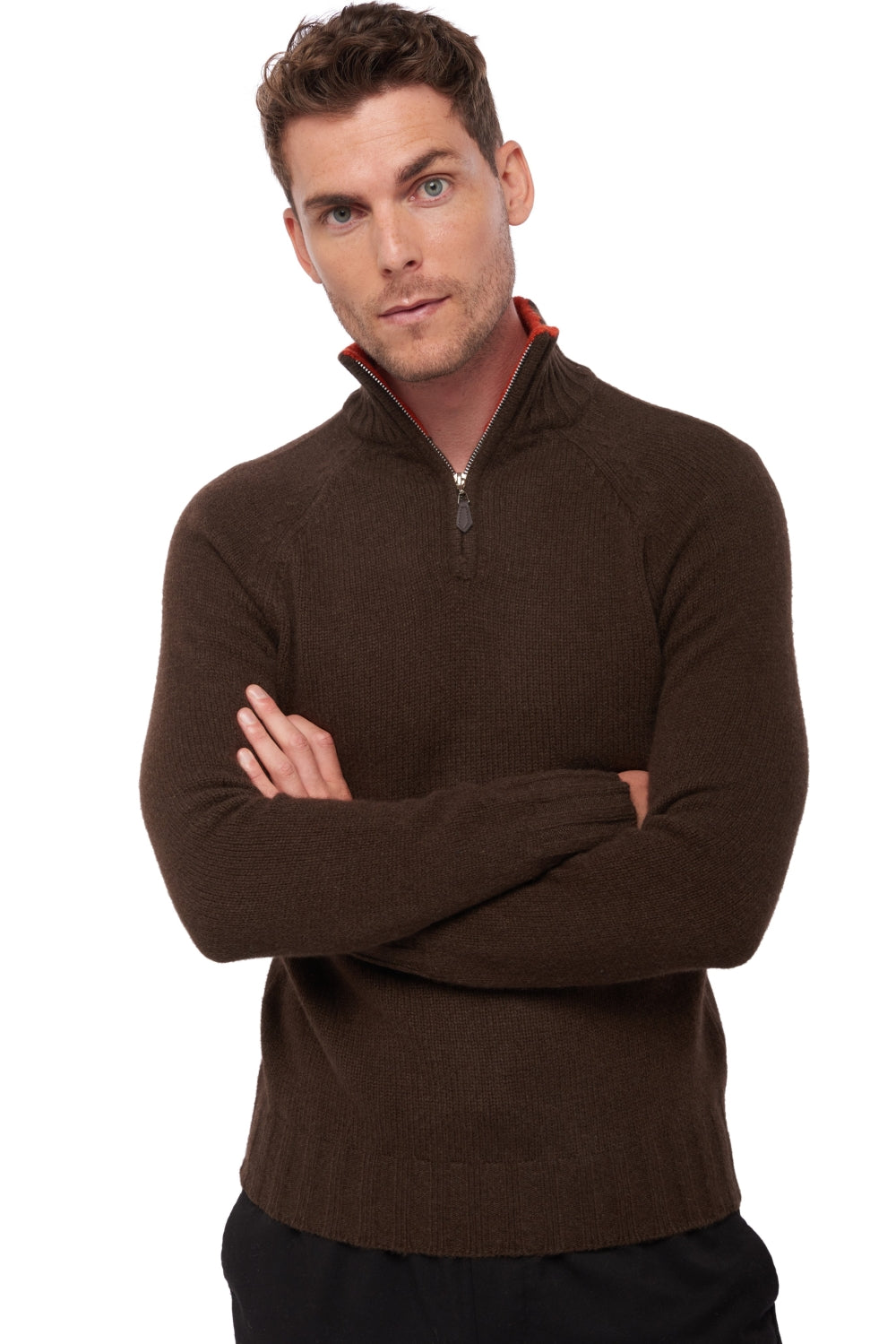Howard in cashmere e yak uomo - marrone naturale / paprika - Mahogany
