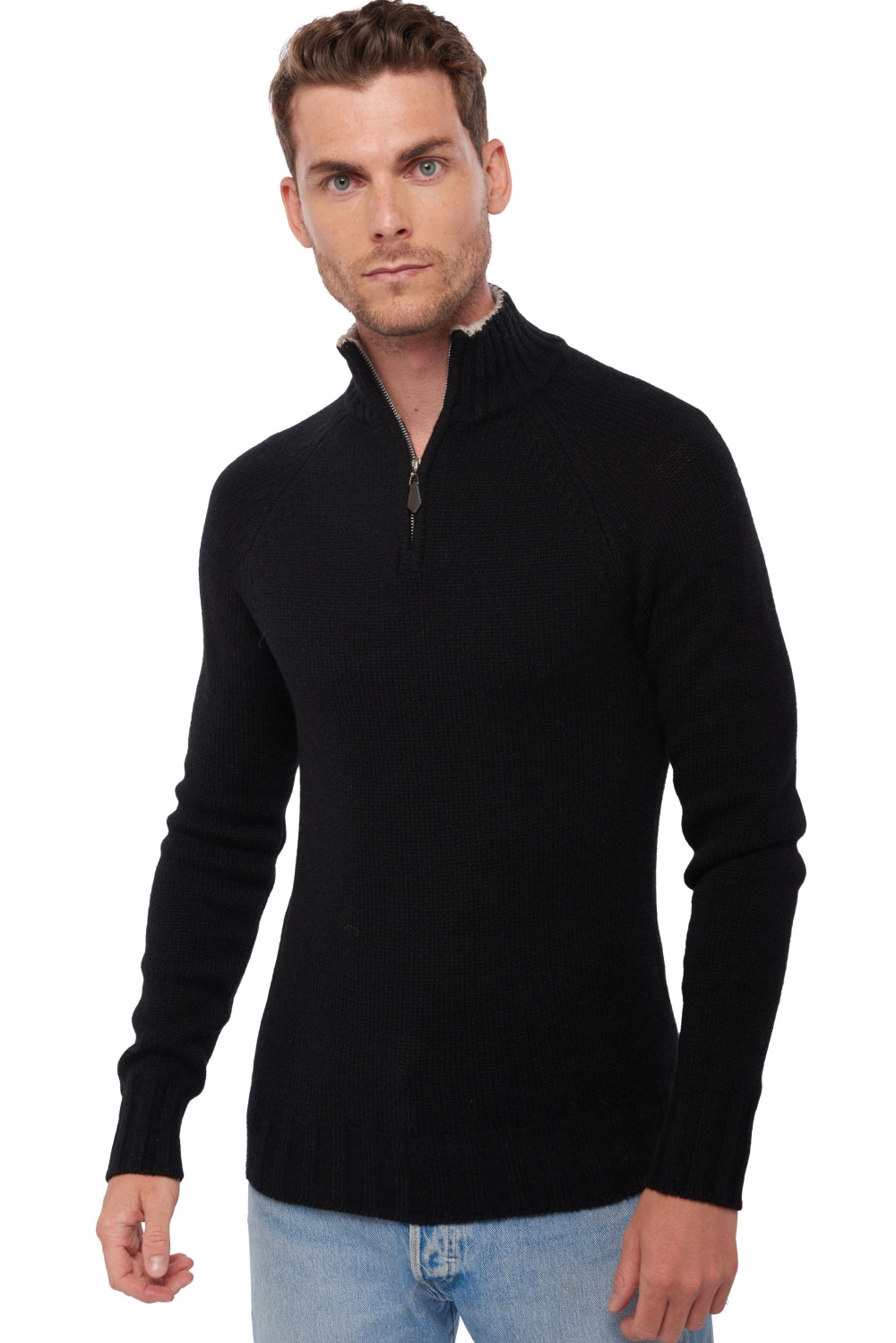 Howard in cashmere e yak uomo - nero / iuta - Mahogany