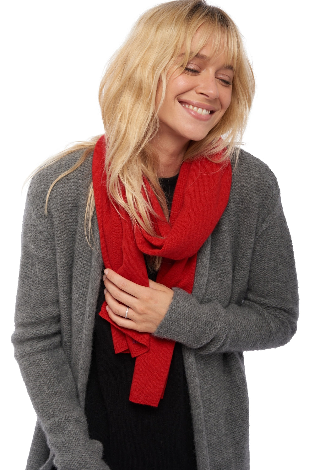 Ozone in cashmere misto - rosso velluto - Mahogany