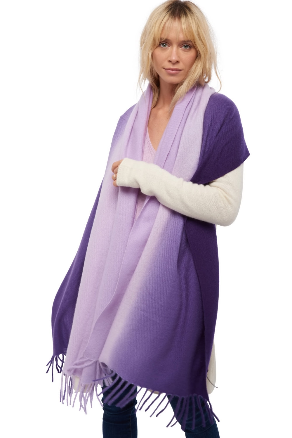 Vaasa in cashmere misto - deep purple / lilla - Mahogany