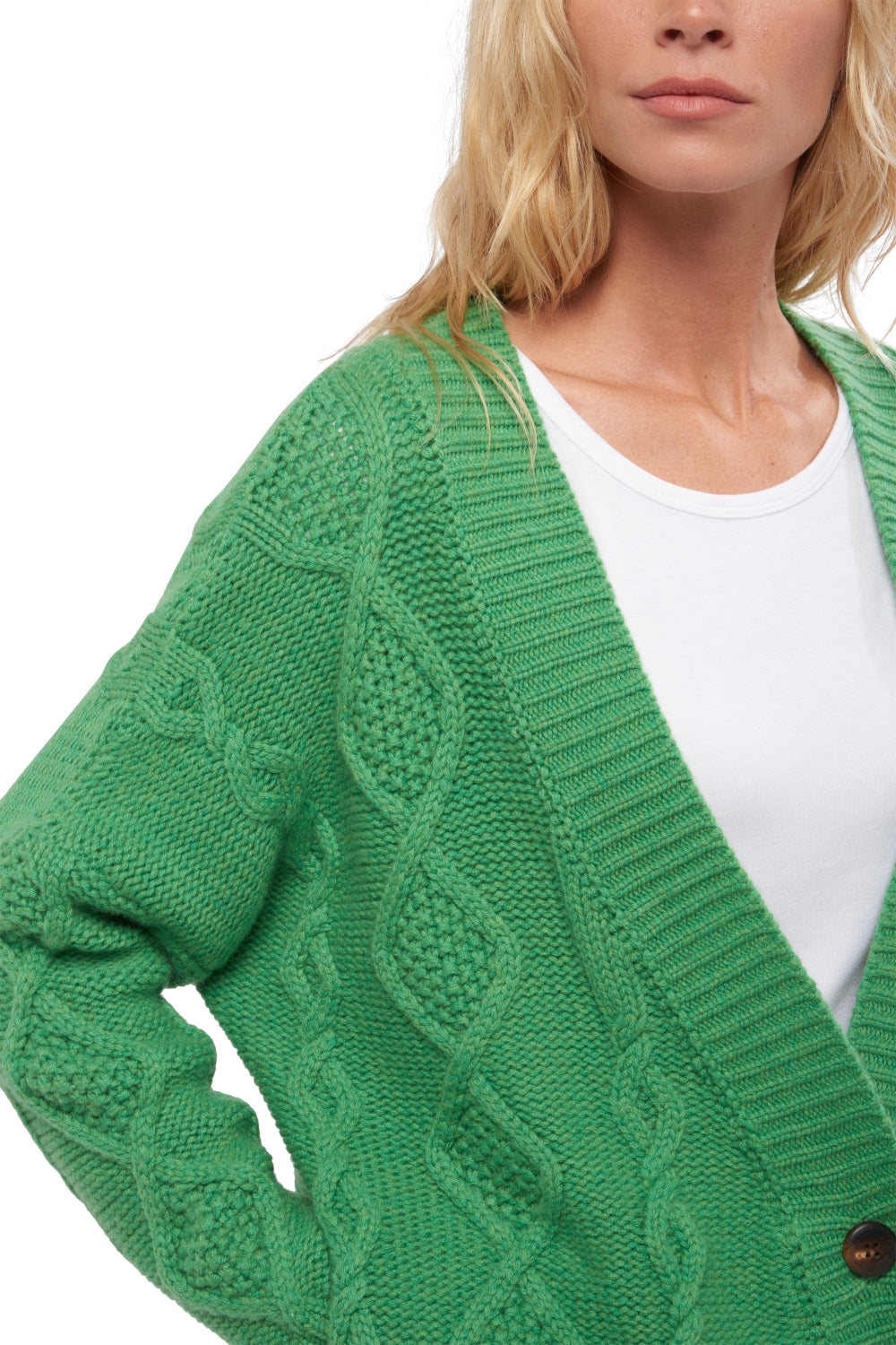 Valaska en cachemire femme - Vue 2 - basil - Mahogany