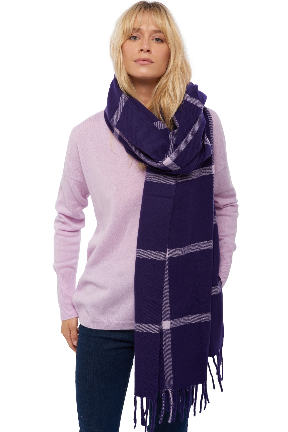 Venezia in cashmere misto - deep purple / lilla - Mahogany